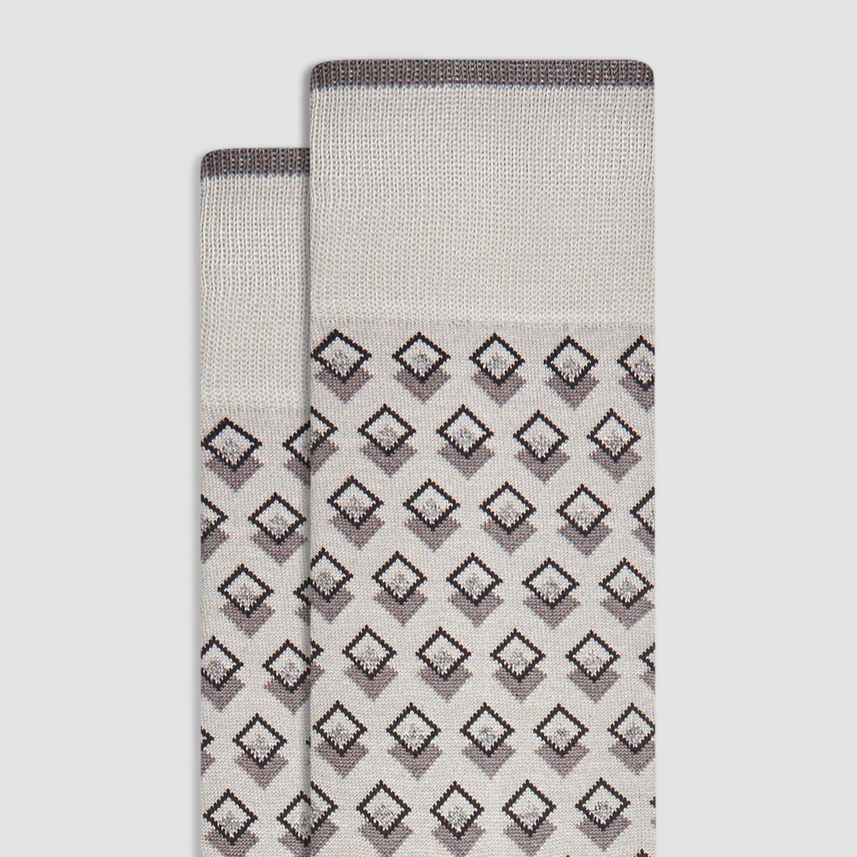 Double Diamond Mid-Calf Socks
