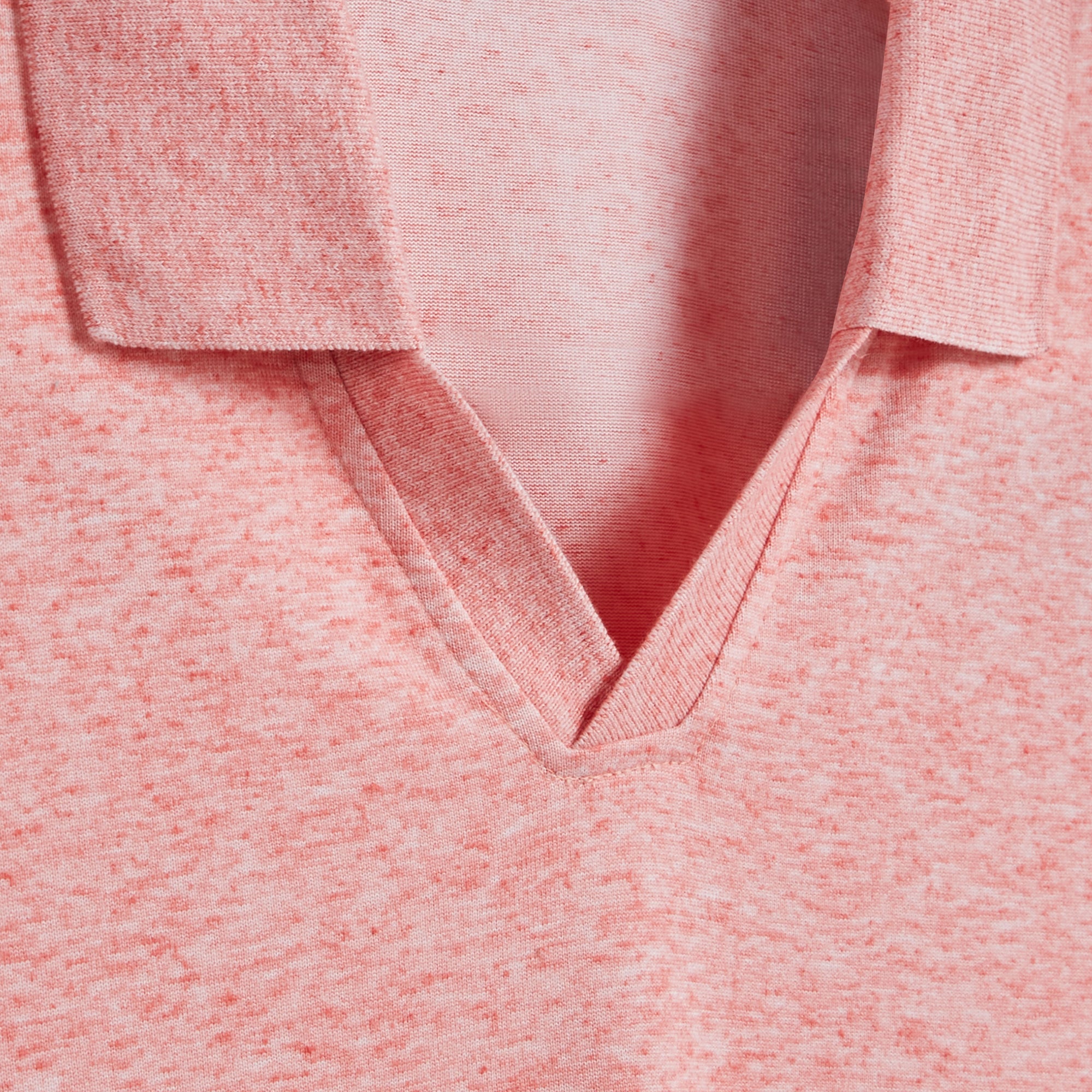 Marled Johnny Collar Polo