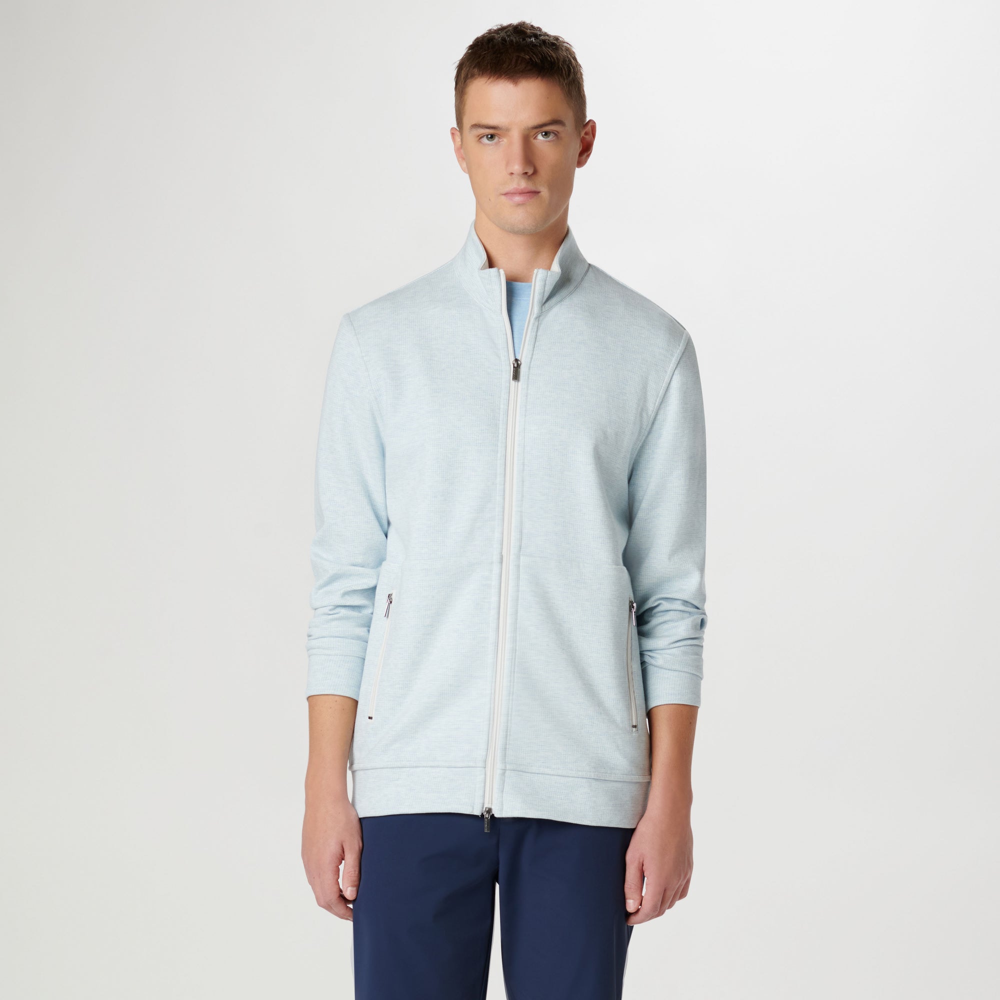 Reversible Hound's Tooth Full Zip Jacket