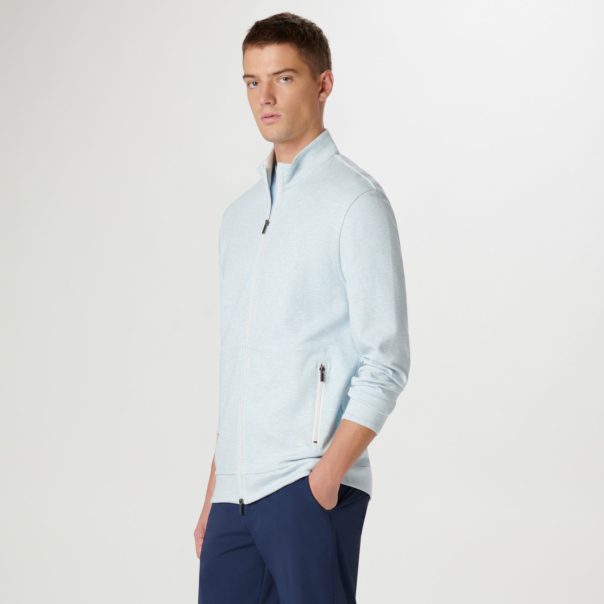 Reversible Hound's Tooth Full Zip Jacket