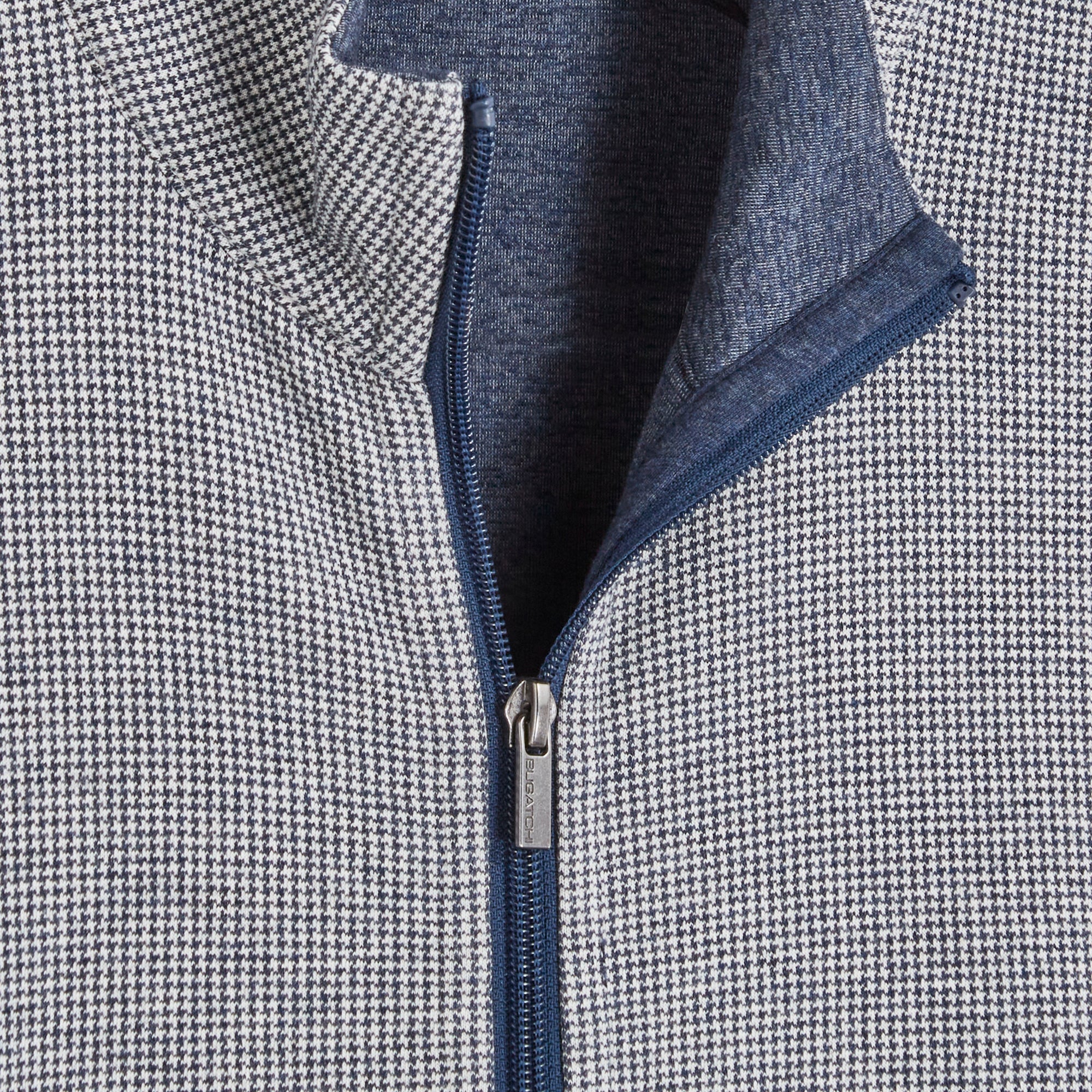 Reversible Hound's Tooth Full Zip Jacket