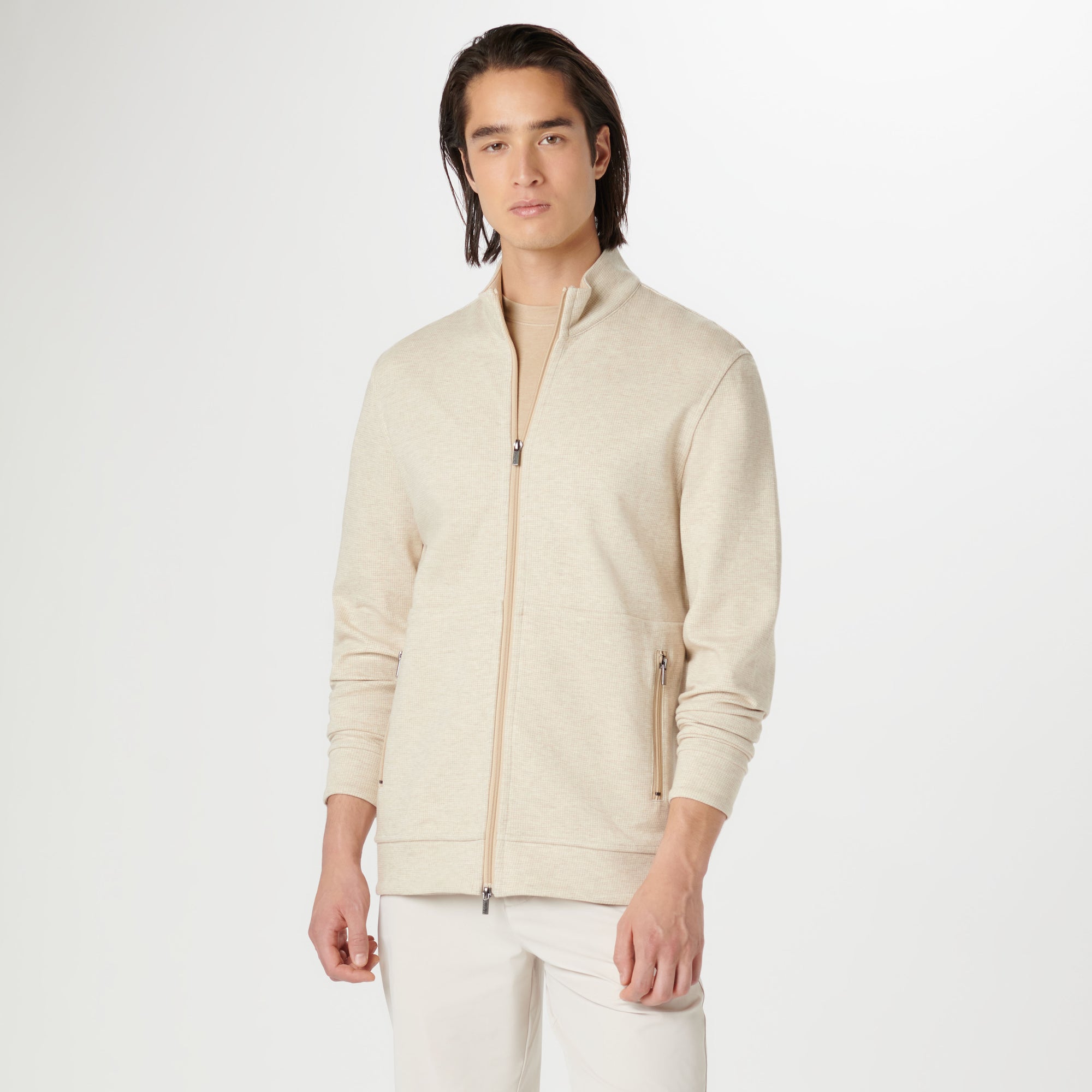 Reversible Hound's Tooth Full Zip Jacket