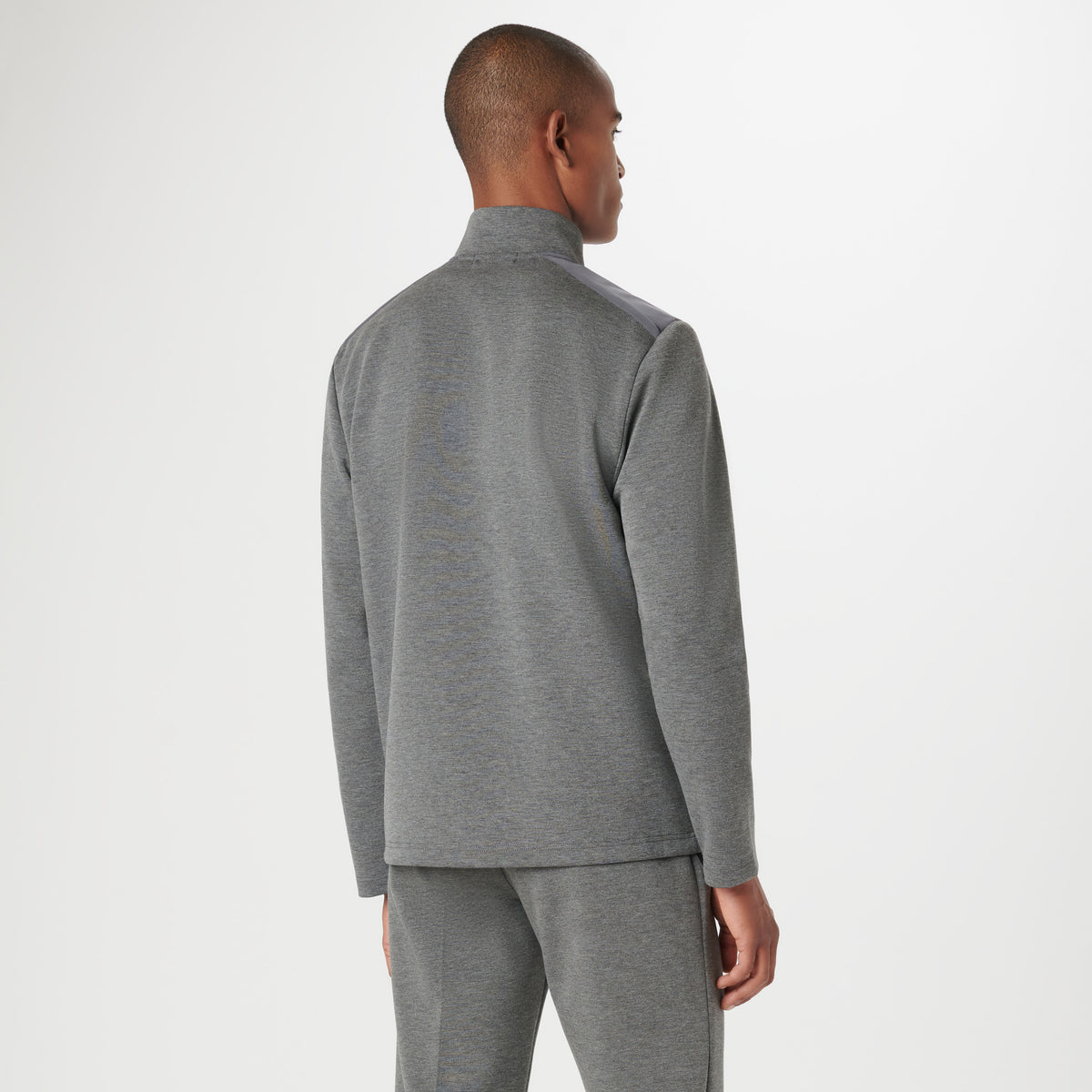 Back view-Soft Touch Performance Quarter-Zip Pullover