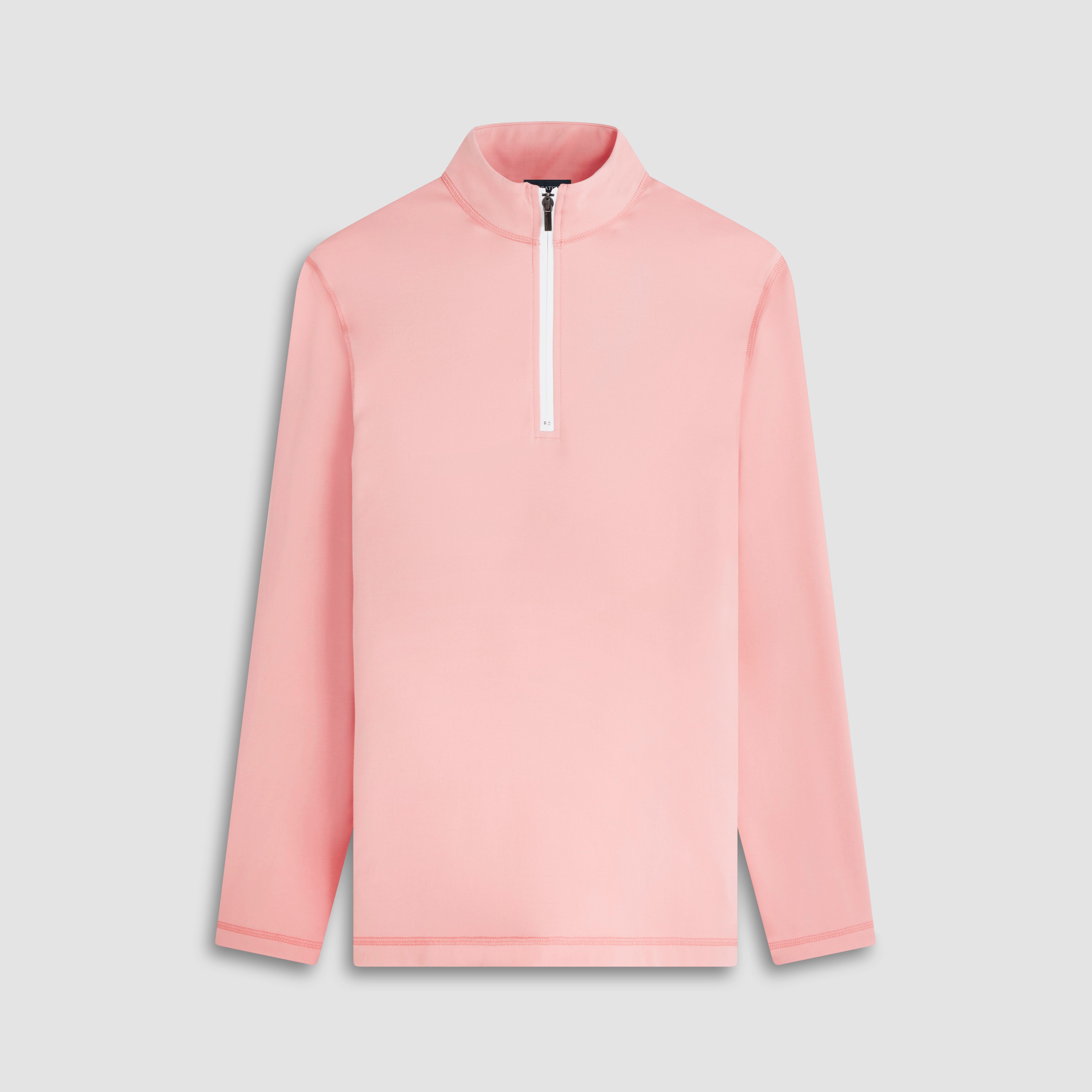Performance Quarter Zip Pull Over in Salmon – BUGATCHI