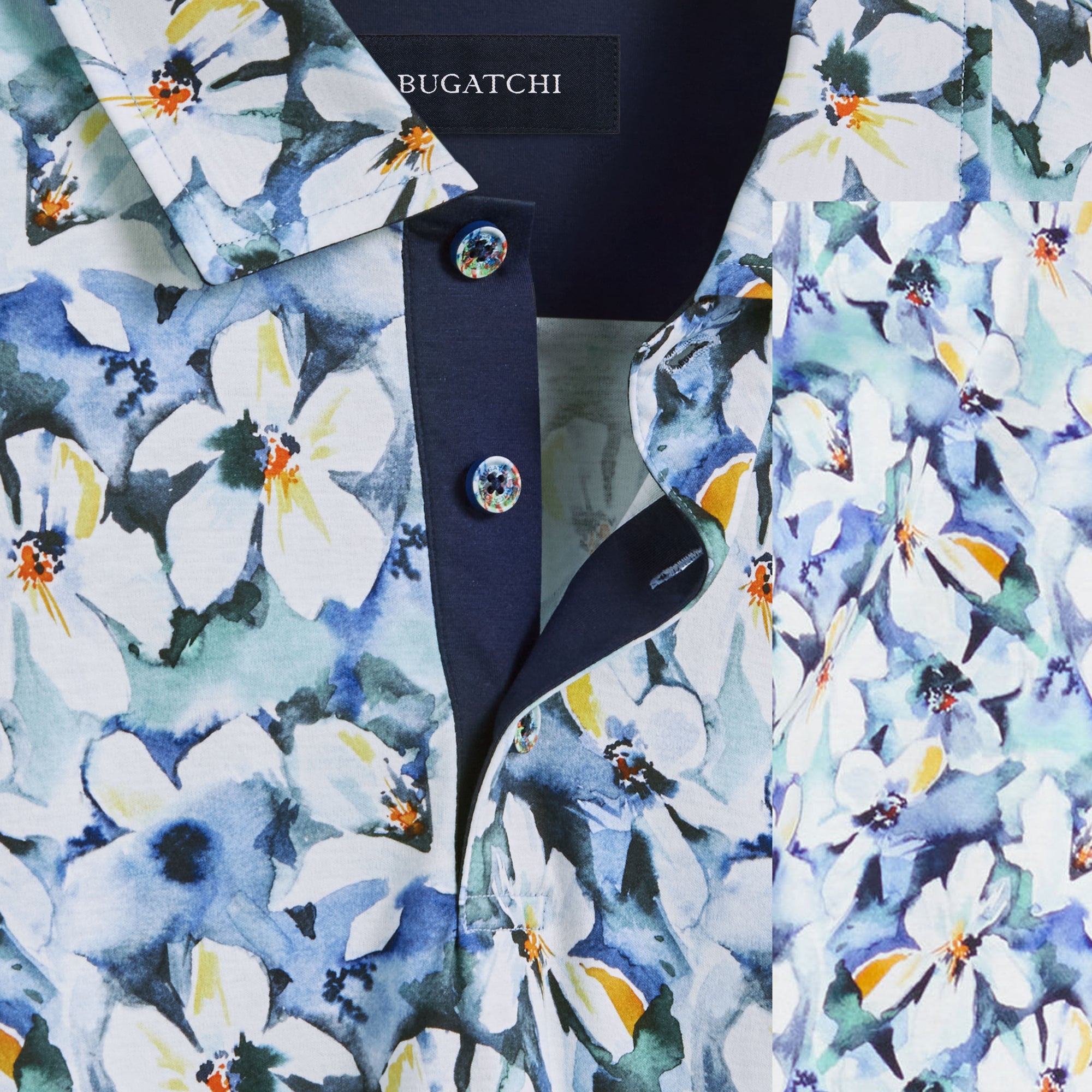 Hendrix Floral Print Polo