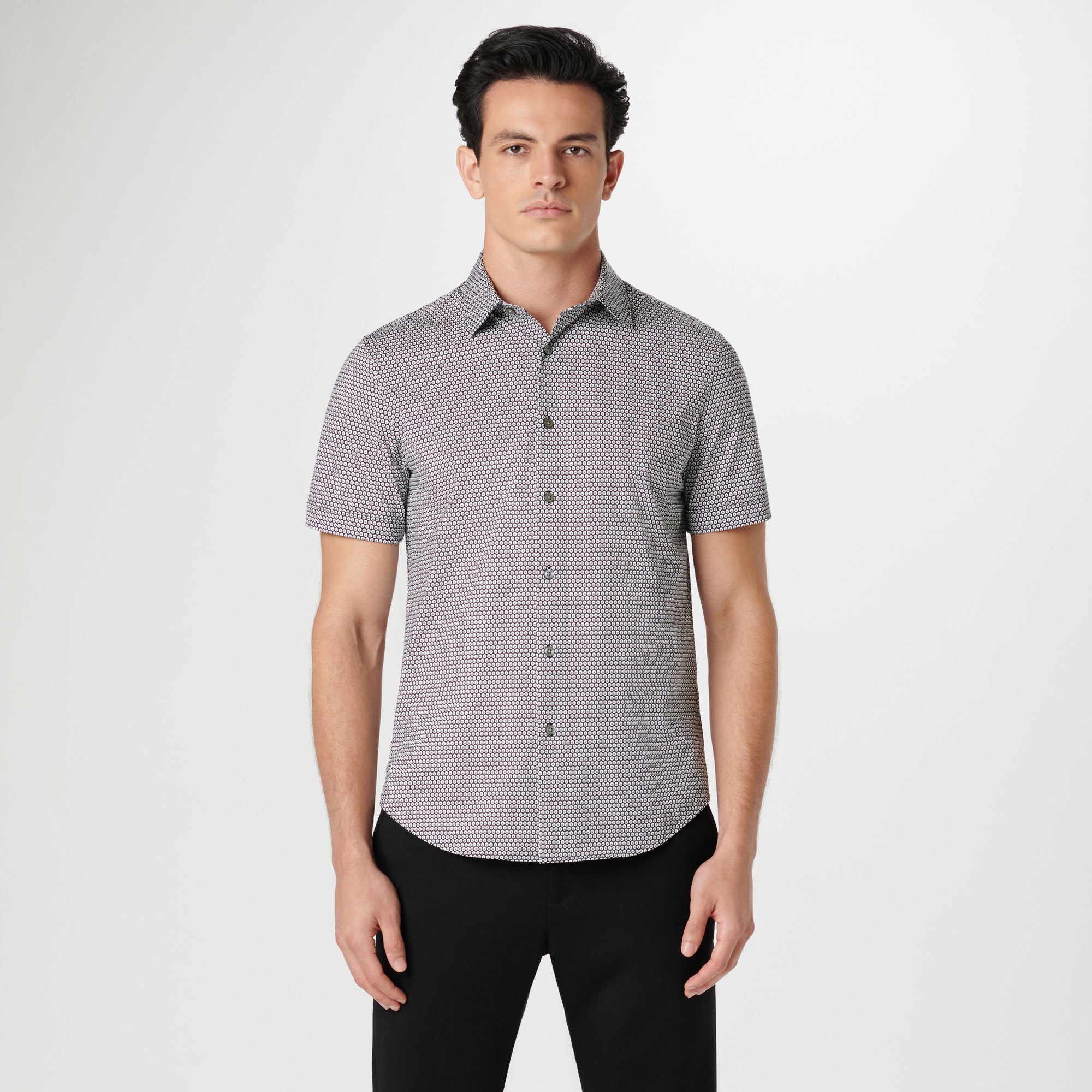 Miles Geometric OoohCotton Short Sleeve Shirt