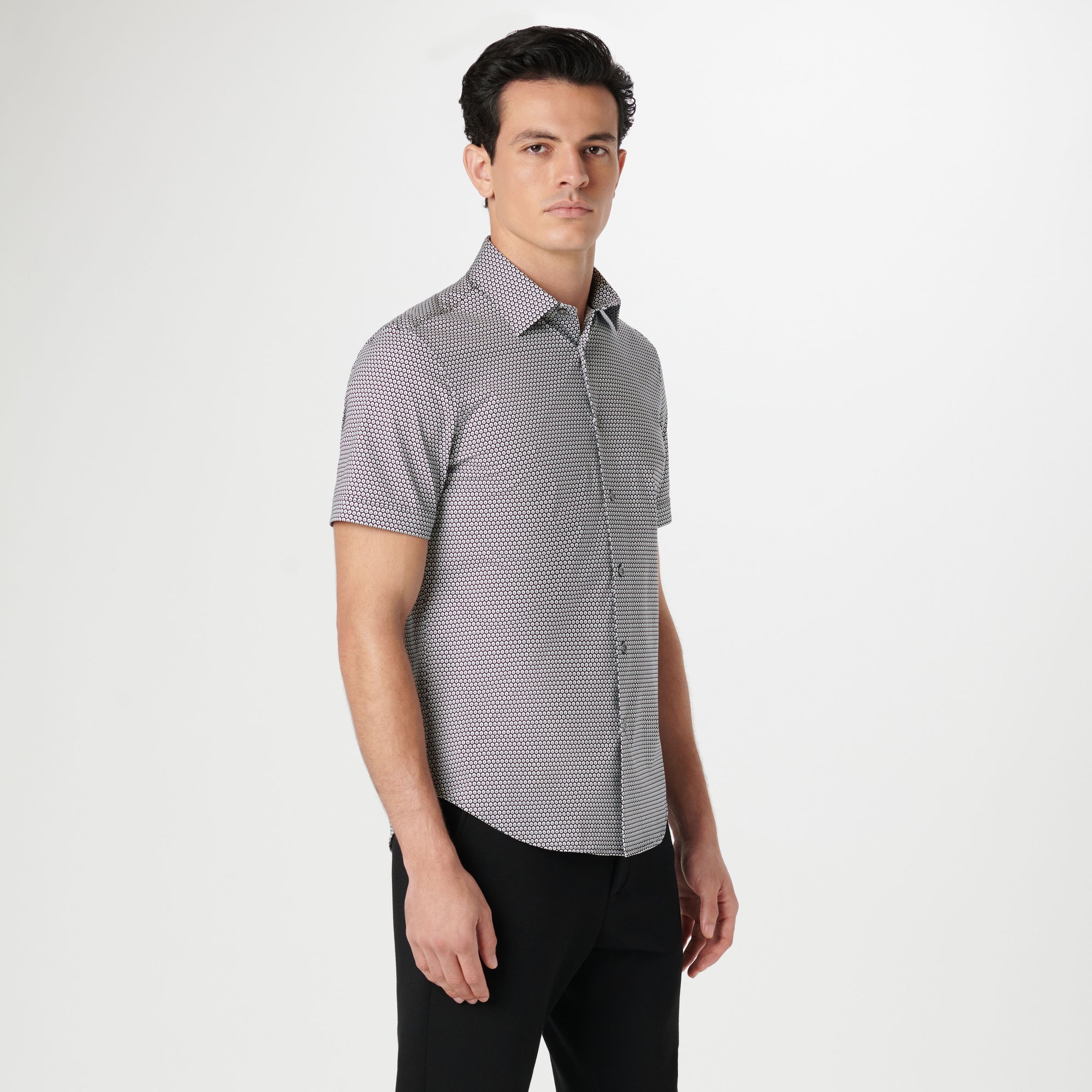 Miles Geometric OoohCotton Short Sleeve Shirt