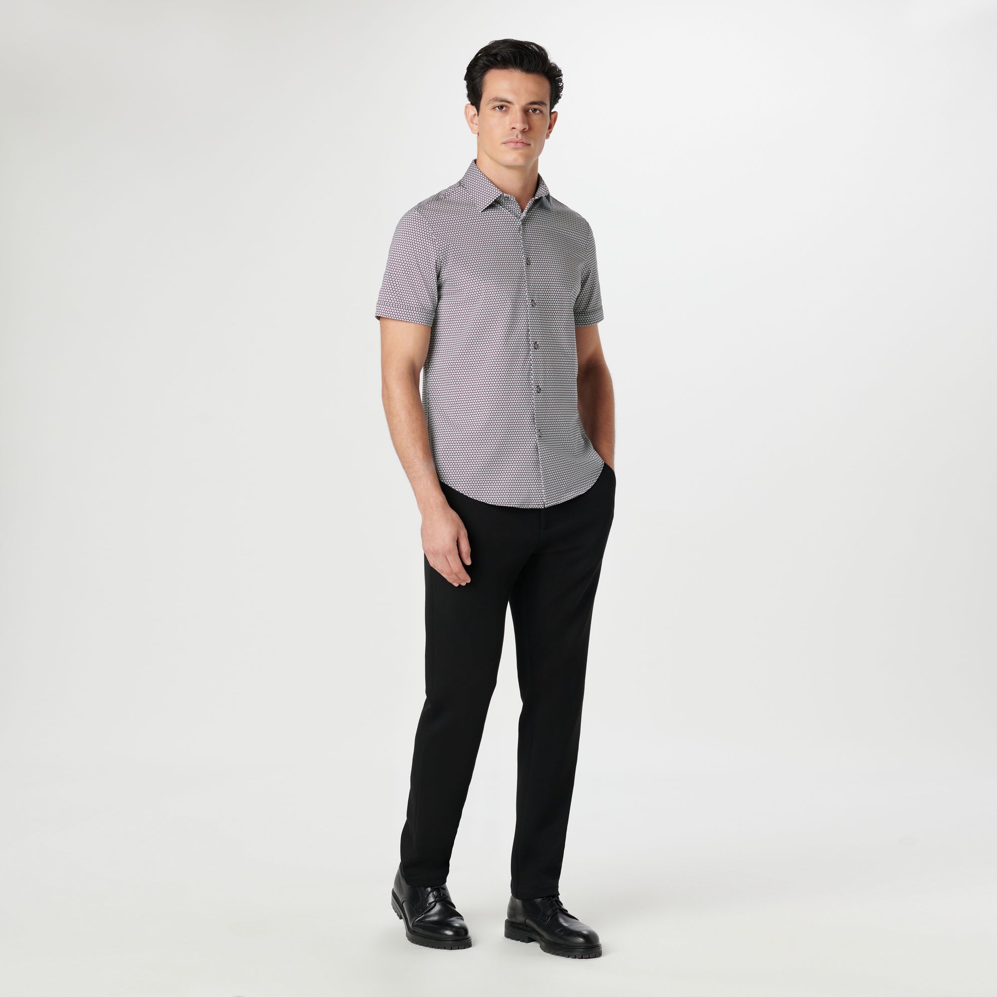 Miles Geometric OoohCotton Short Sleeve Shirt