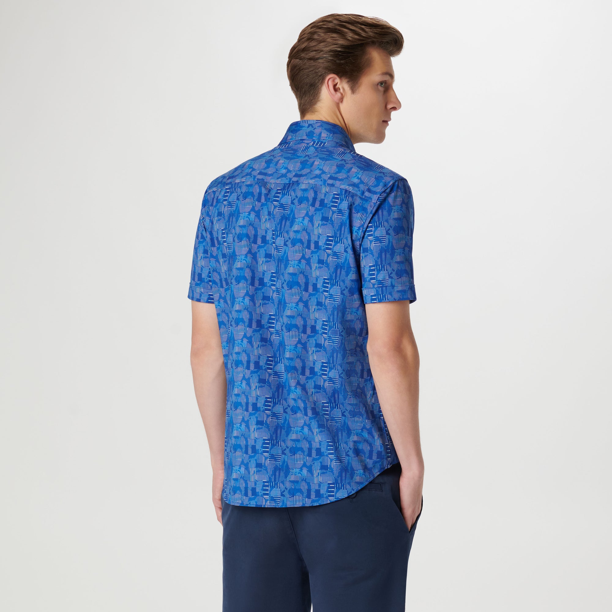 Miles Asymmetric Check OoohCotton Short Sleeve Shirt