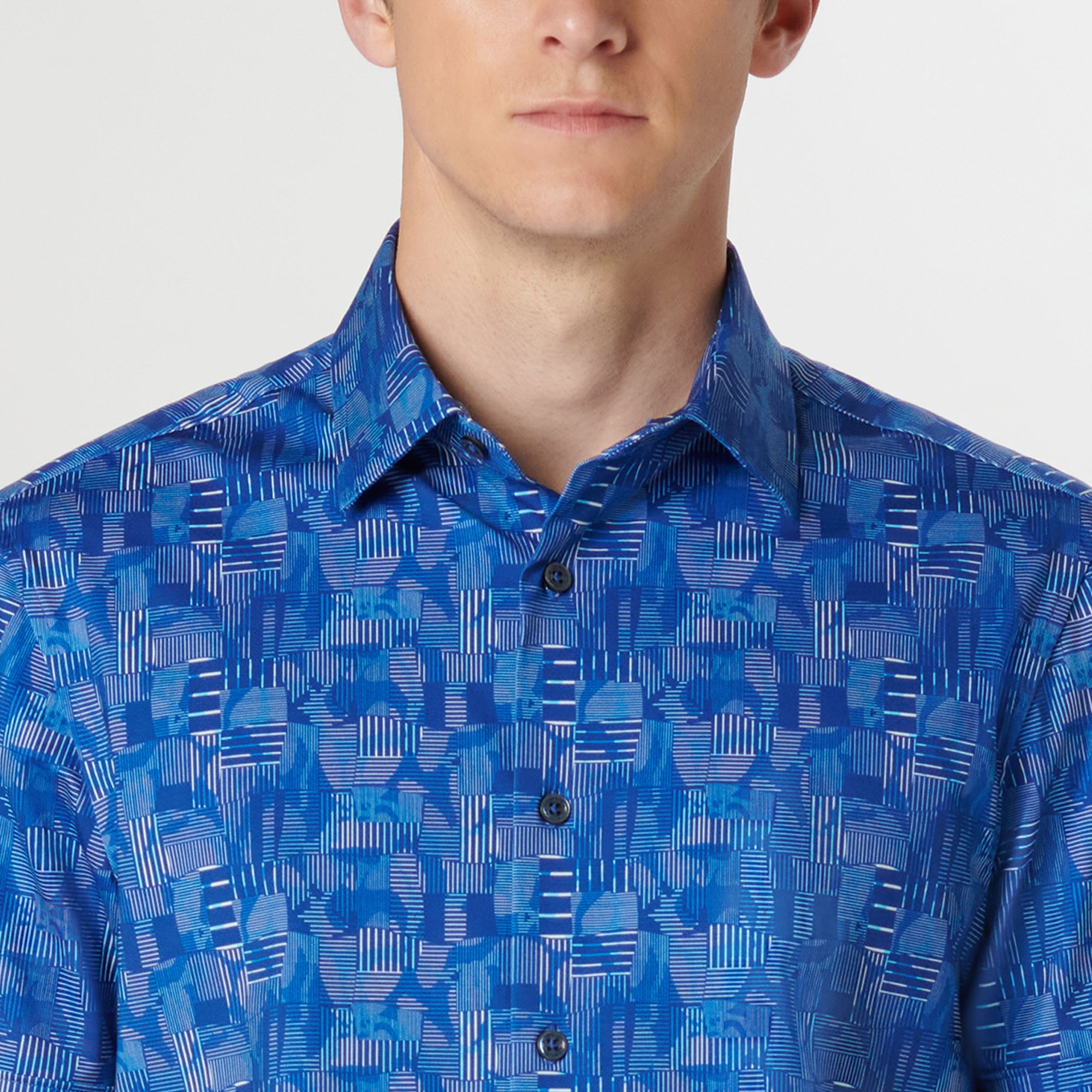 Miles Asymmetric Check OoohCotton Short Sleeve Shirt
