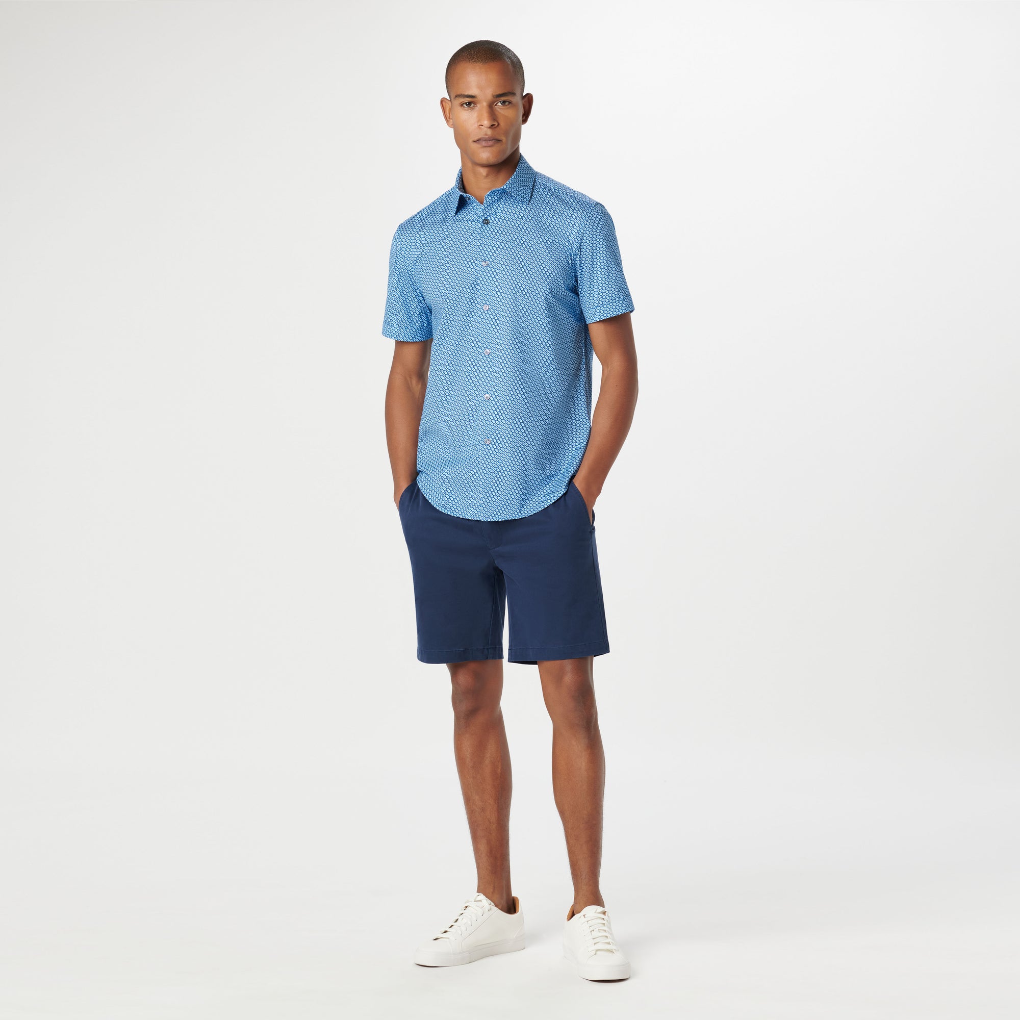 Miles Geometric OoohCotton Short Sleeve Shirt