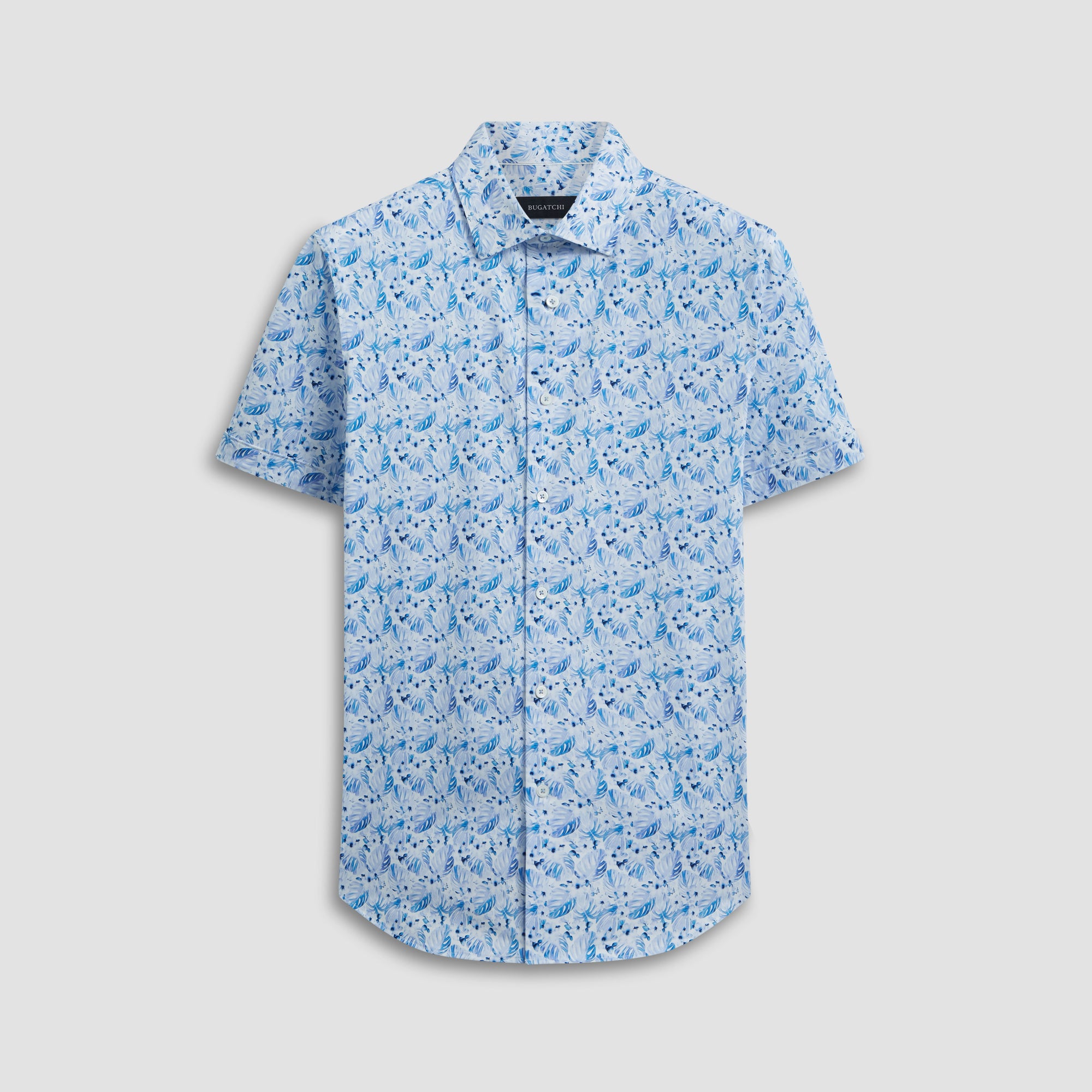 Miles Leaf Print OoohCotton Short Sleeve Shirt