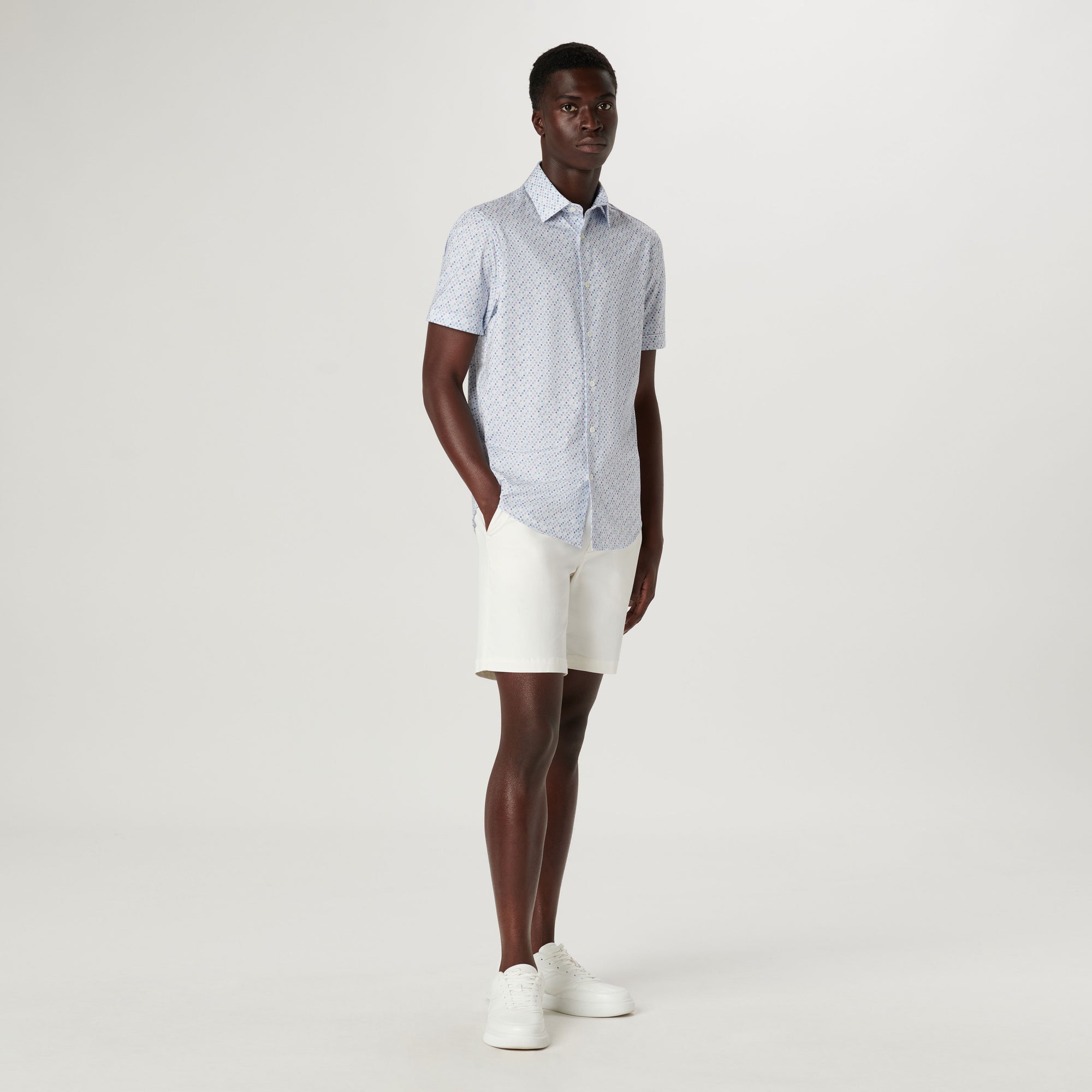 Miles Geometric OoohCotton Short Sleeve Shirt