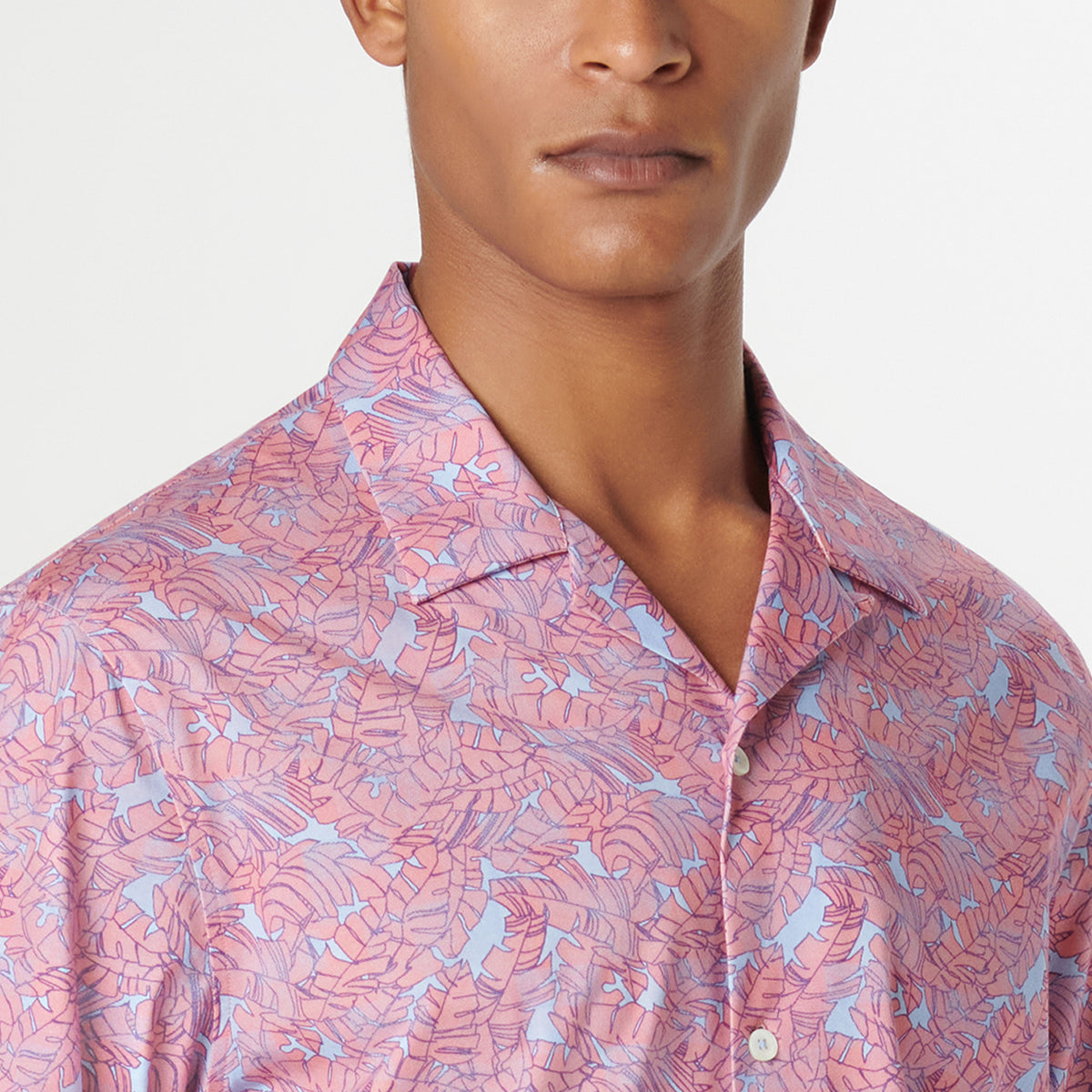 Cole Leaf Print OoohCotton Camp Shirt