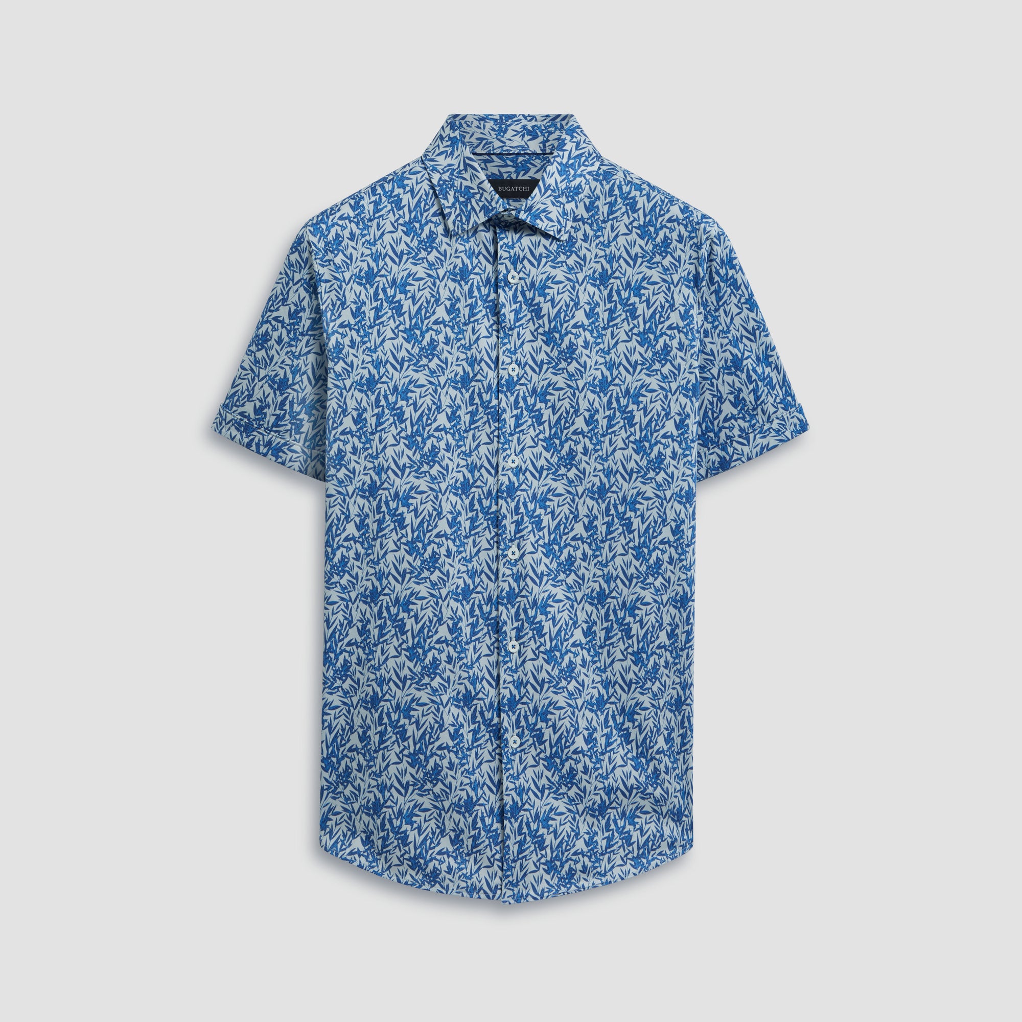 Miles Leaf Print OoohCotton Short Sleeve Shirt