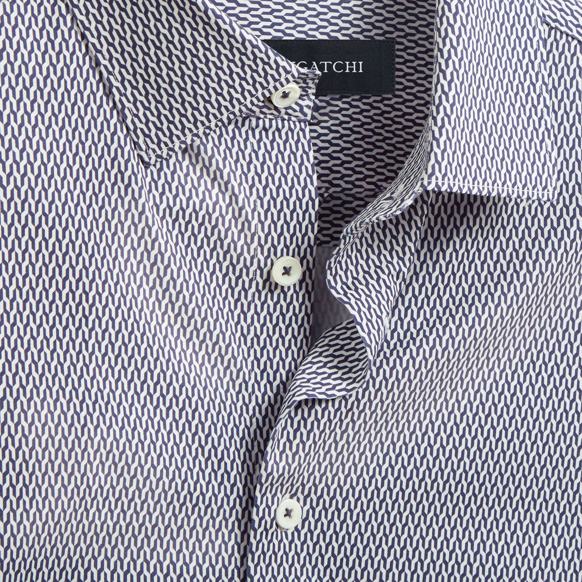 Miles Geometric OoohCotton Short Sleeve Shirt