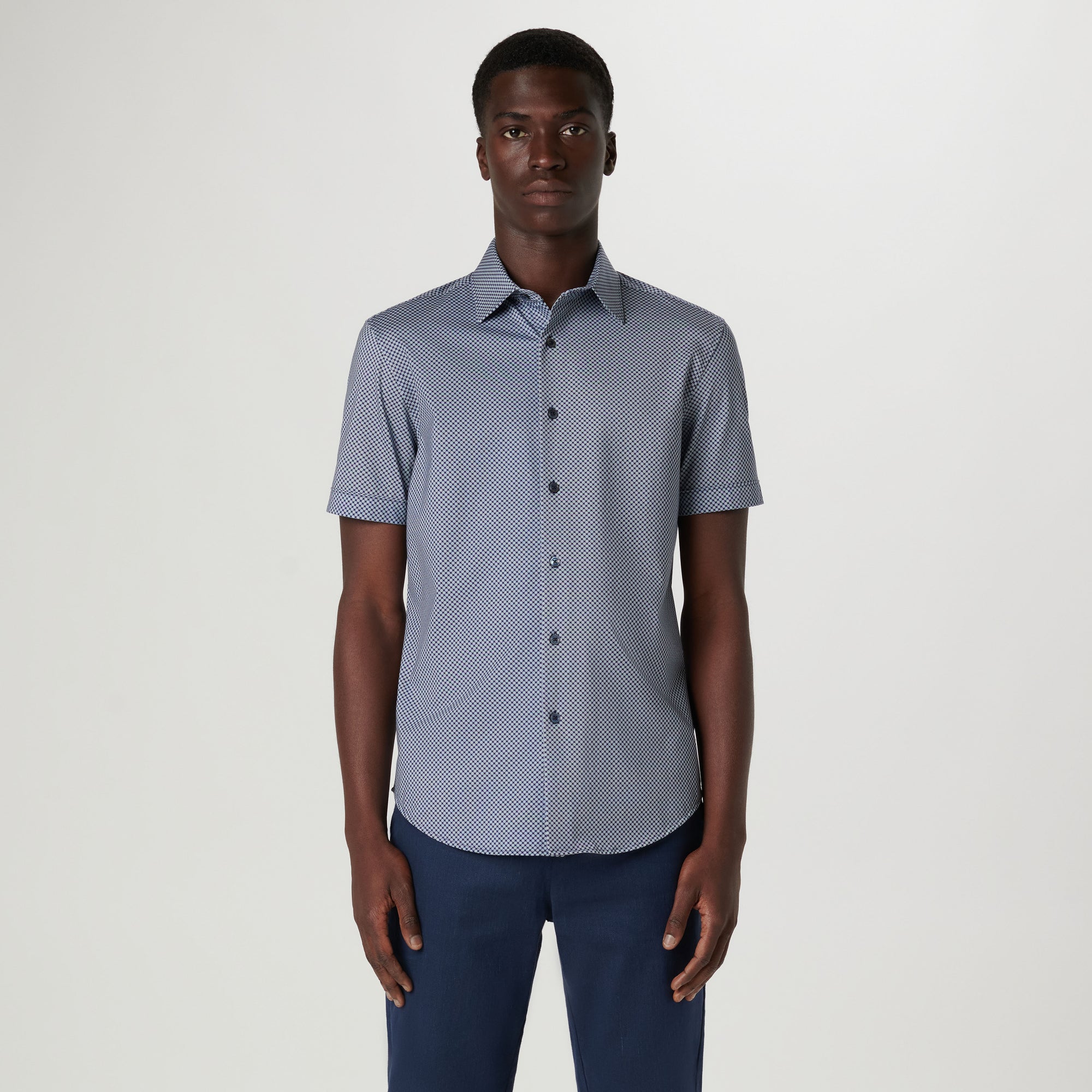 Miles Geometric OoohCotton Short Sleeve Shirt