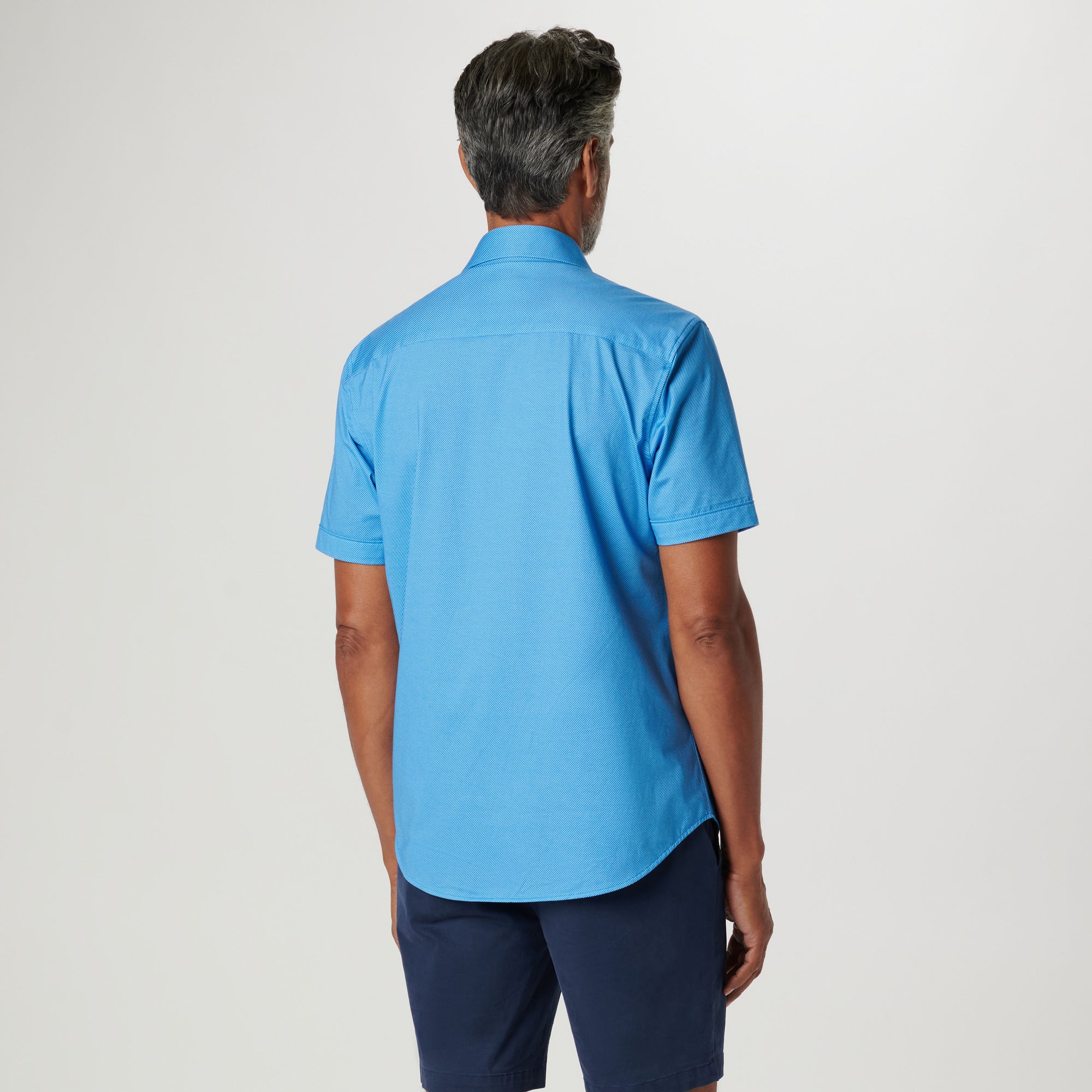 Miles Diagonal Pin Stripe OoohCotton Short Sleeve Shirt