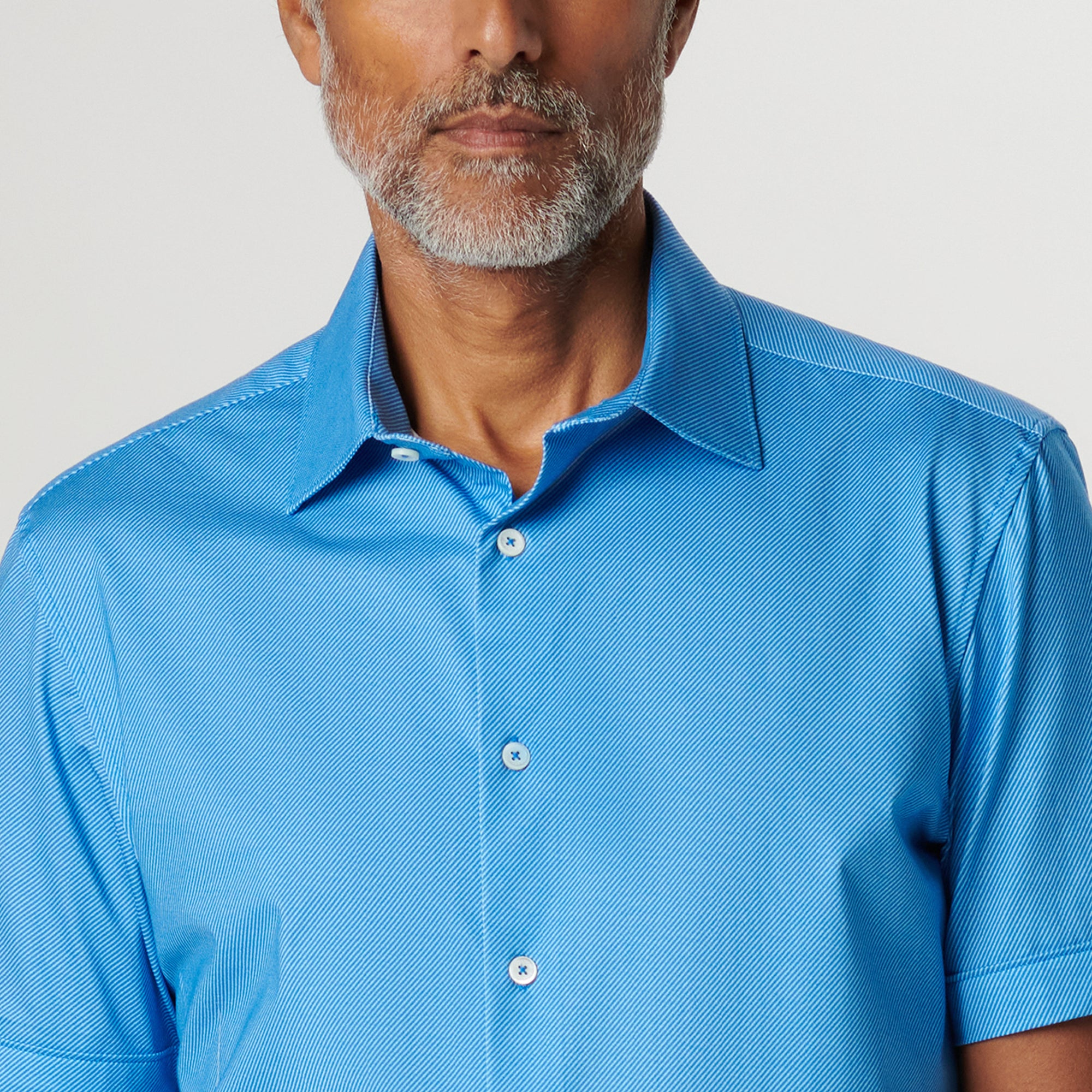 Miles Diagonal Pin Stripe OoohCotton Short Sleeve Shirt