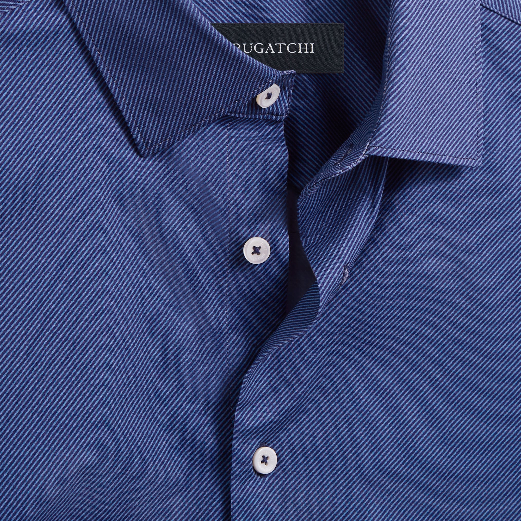 Miles Diagonal Pin Stripe OoohCotton Short Sleeve Shirt