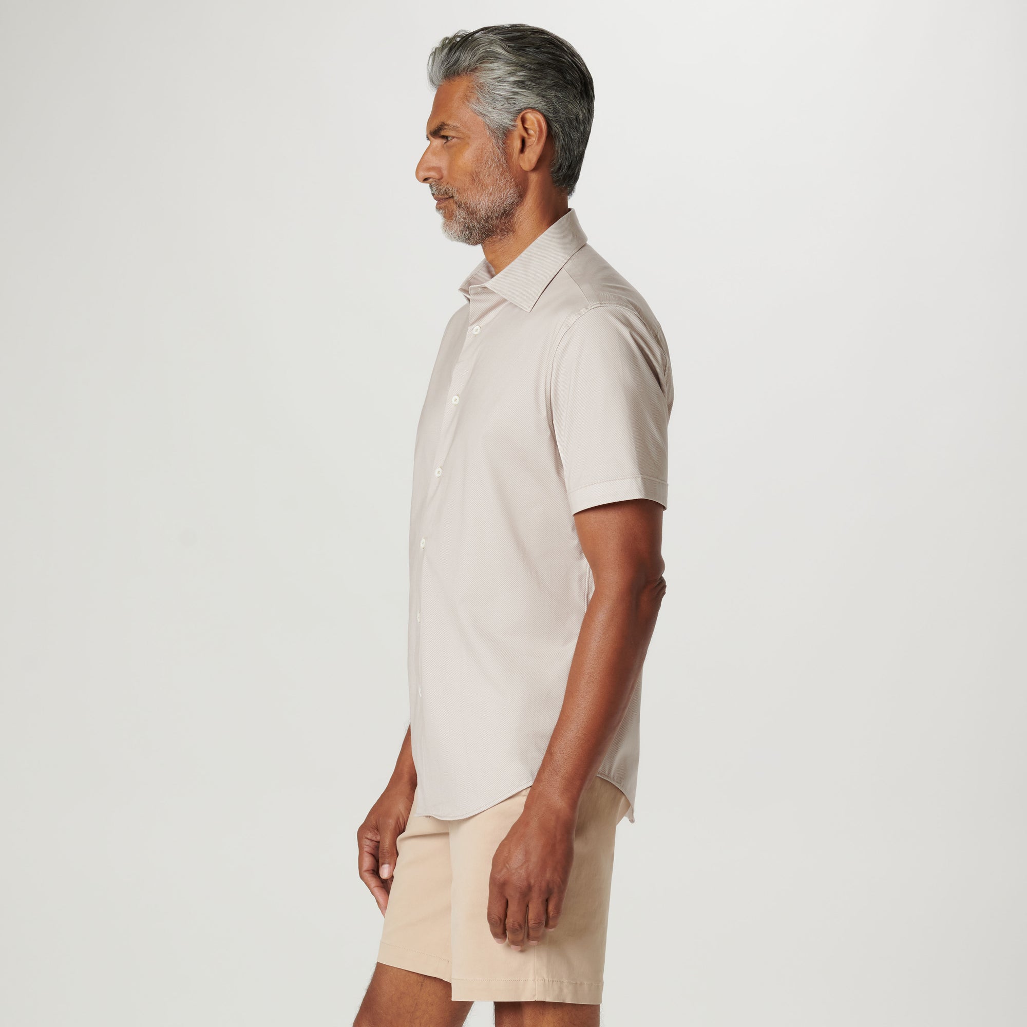 Miles Diagonal Pin Stripe OoohCotton Short Sleeve Shirt