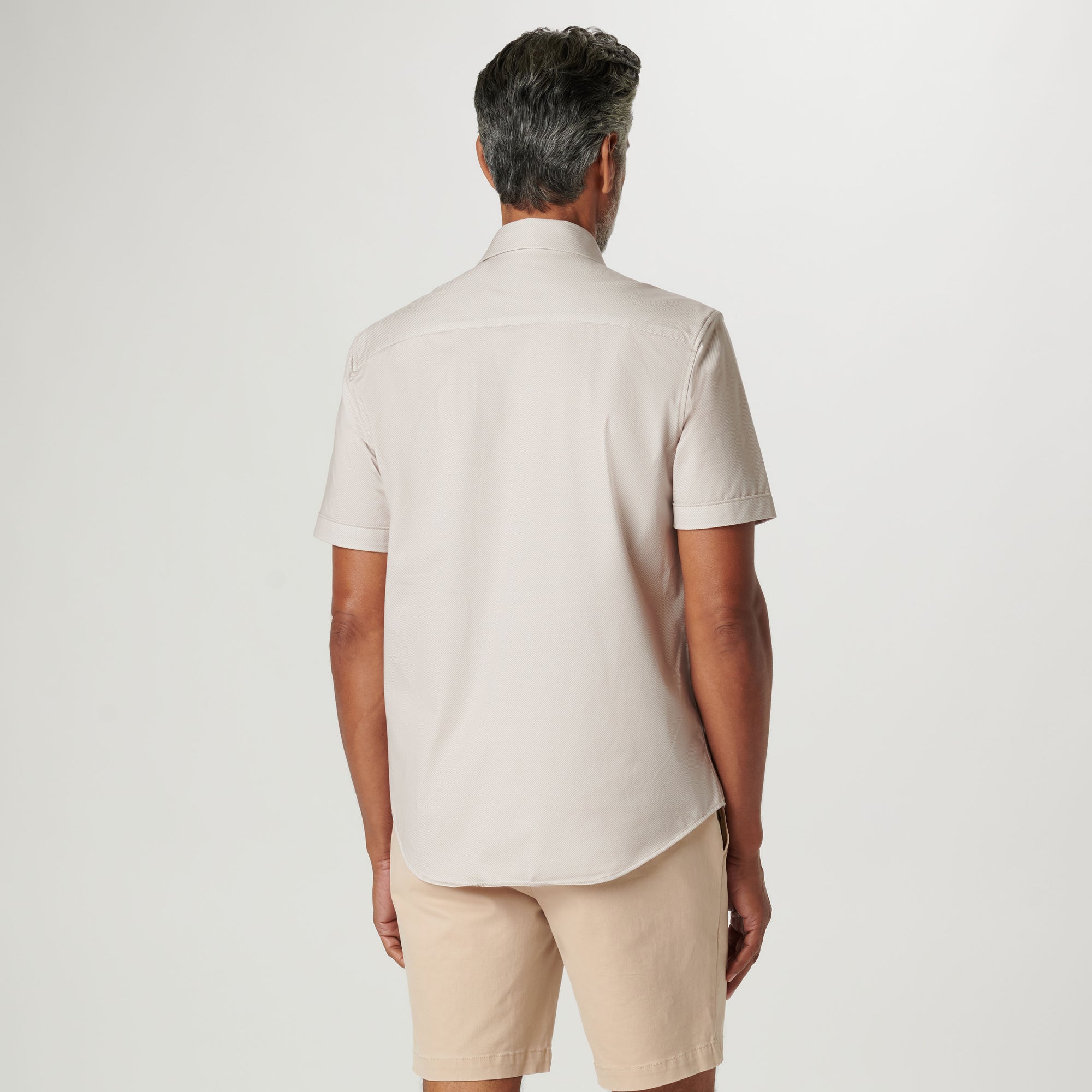 Miles Diagonal Pin Stripe OoohCotton Short Sleeve Shirt