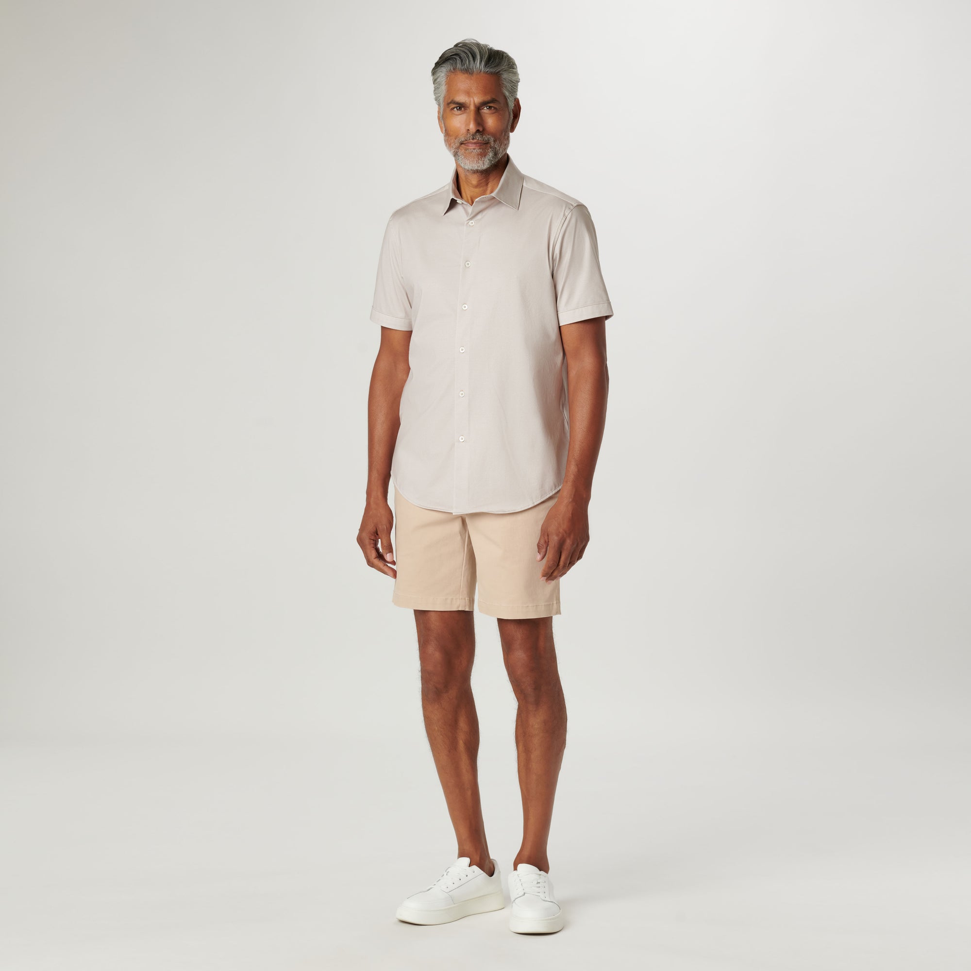 Miles Diagonal Pin Stripe OoohCotton Short Sleeve Shirt