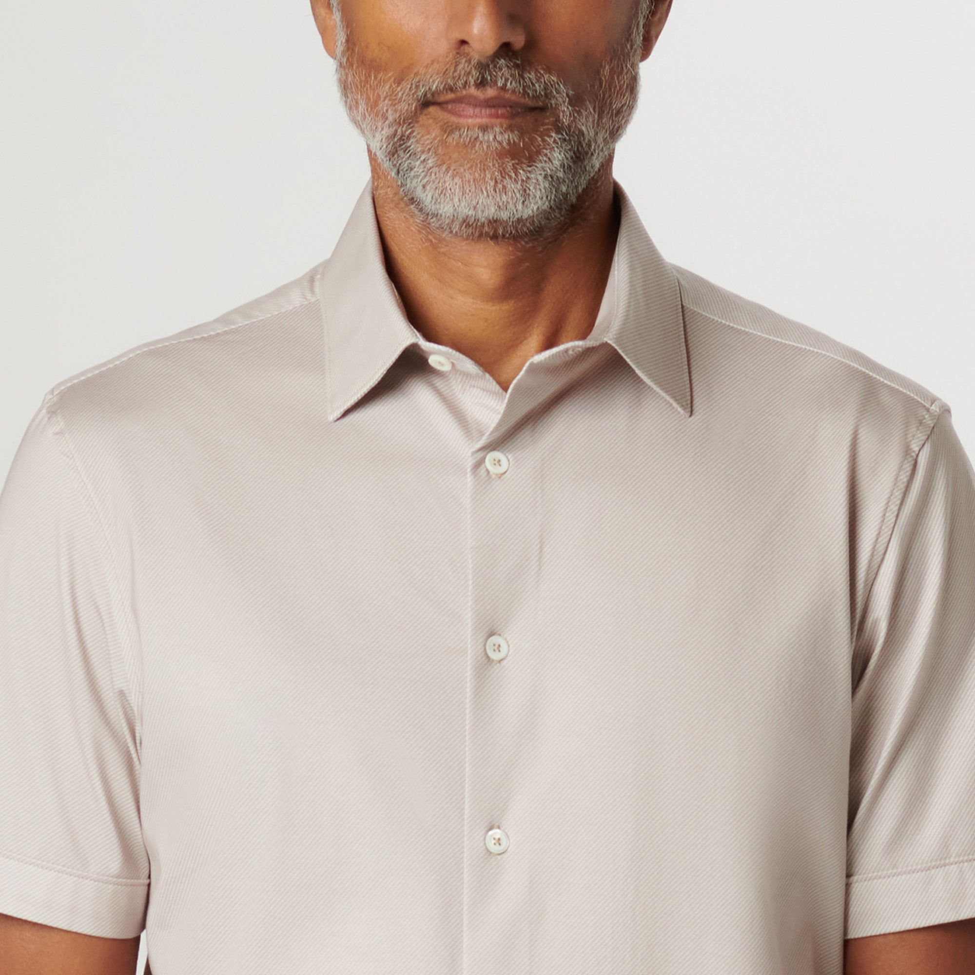 Miles Diagonal Pin Stripe OoohCotton Short Sleeve Shirt