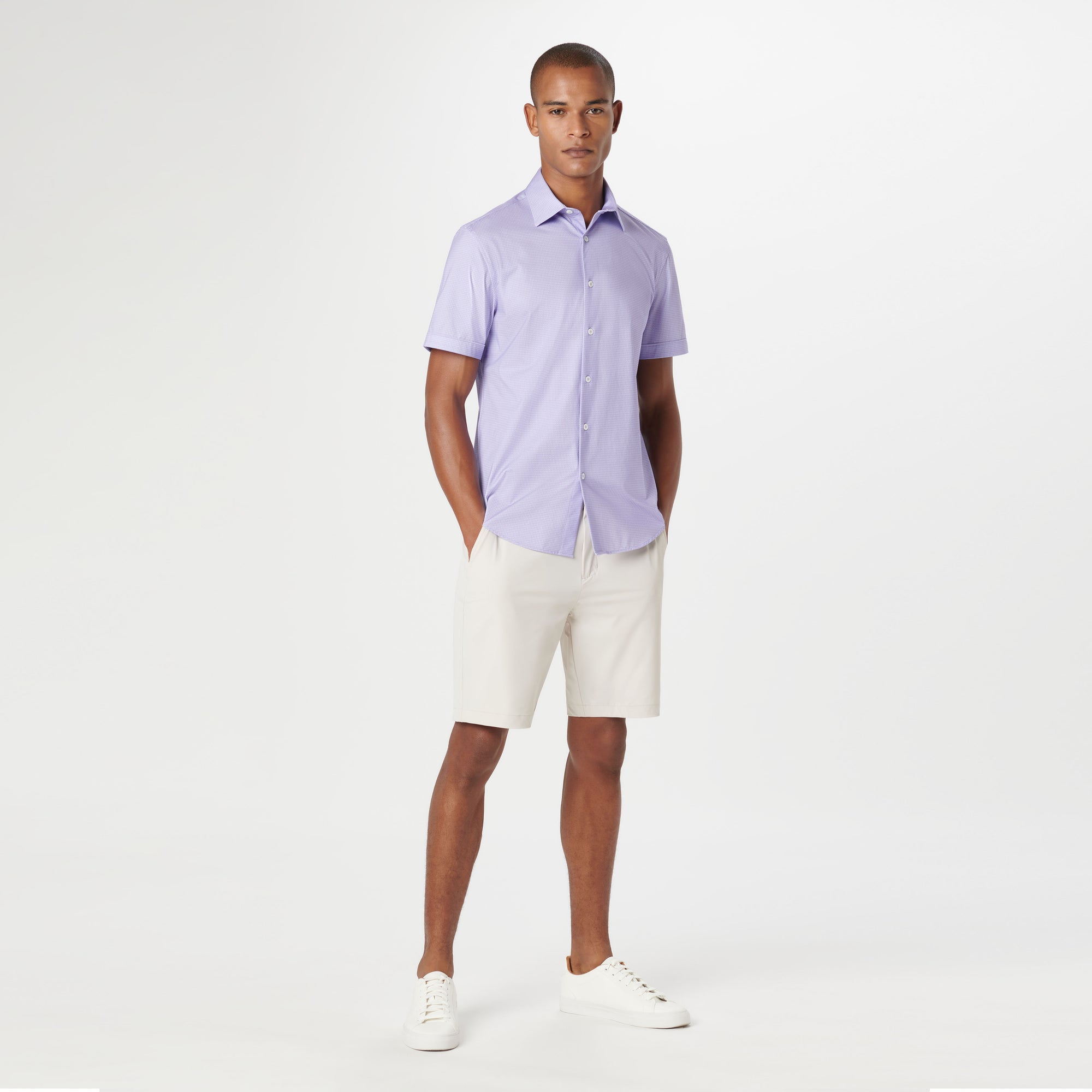 Miles Pin Dot OoohCotton Short Sleeve Shirt