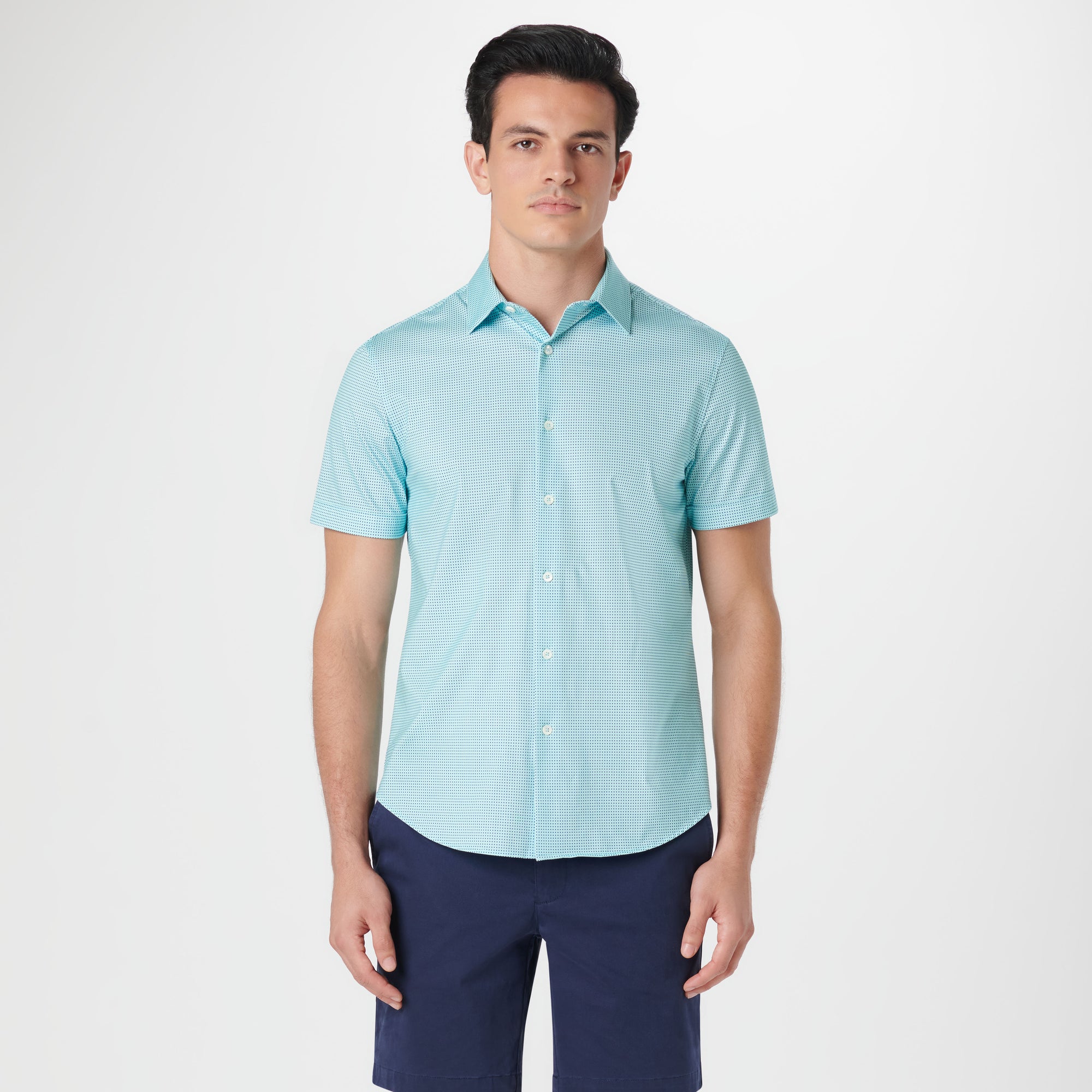 Miles Pin Dot OoohCotton Short Sleeve Shirt