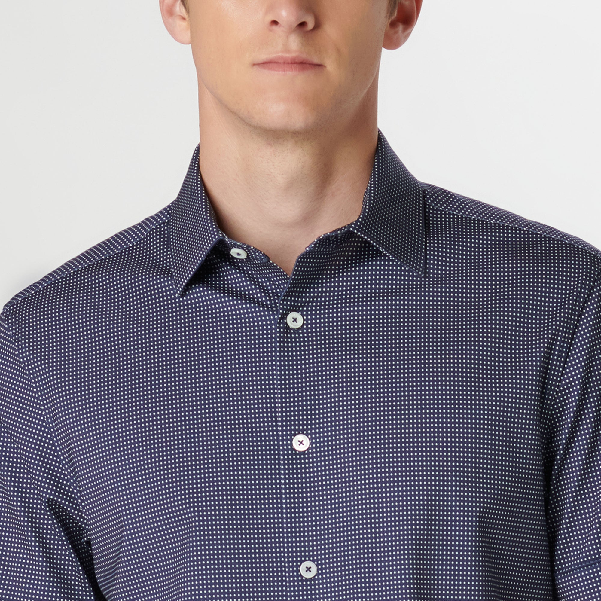 Miles Pin Dot OoohCotton Short Sleeve Shirt
