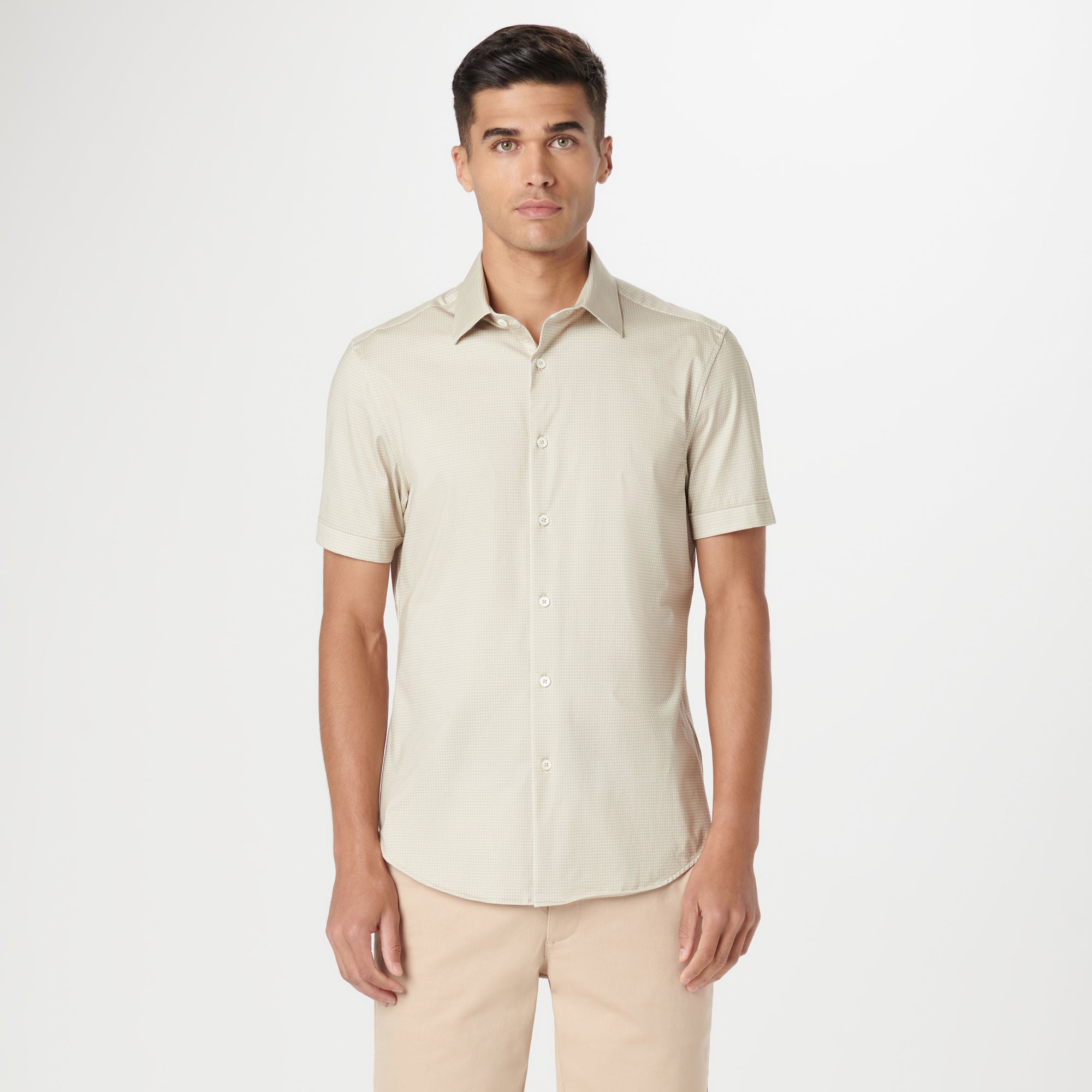 Miles Pin Dot OoohCotton Short Sleeve Shirt