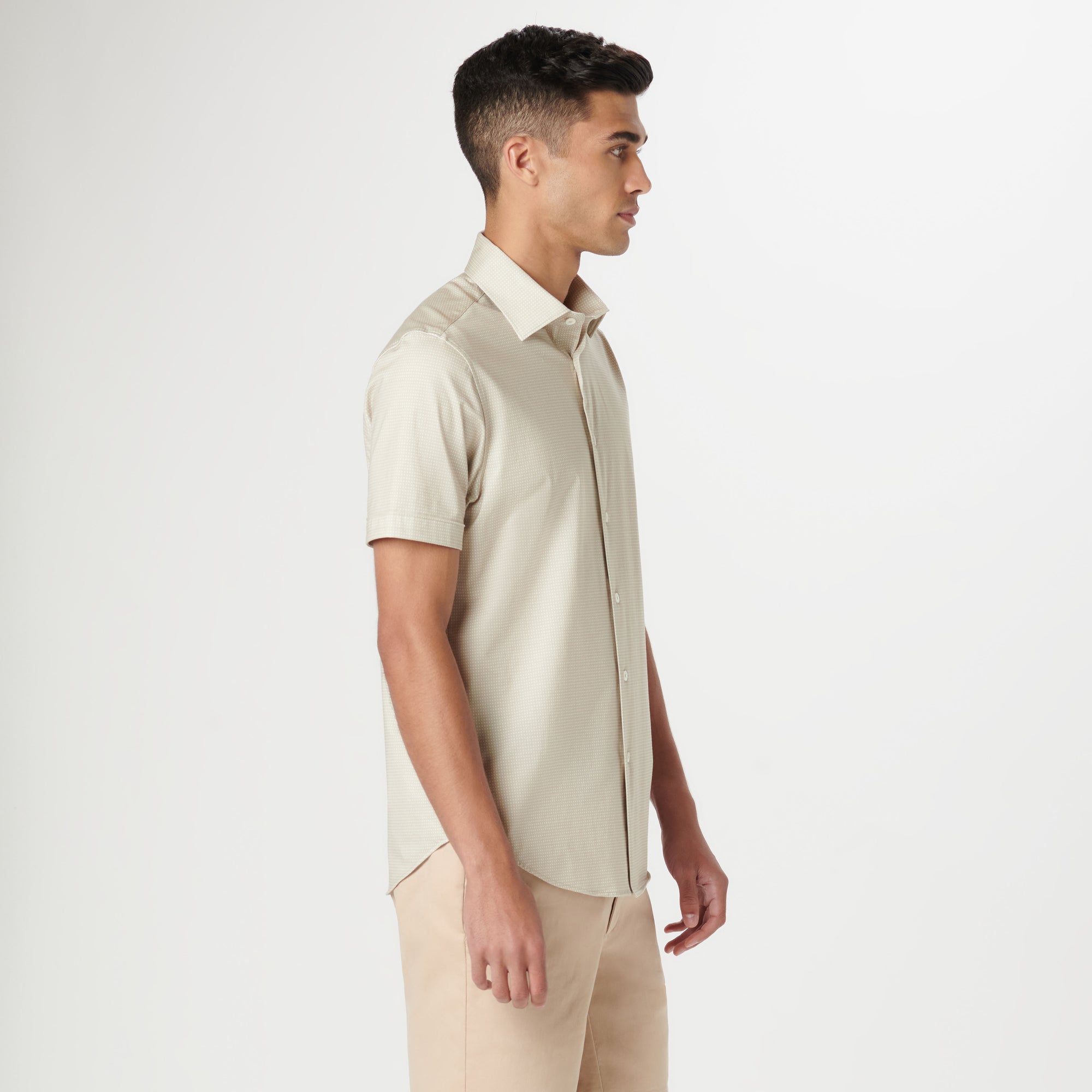 Miles Pin Dot OoohCotton Short Sleeve Shirt