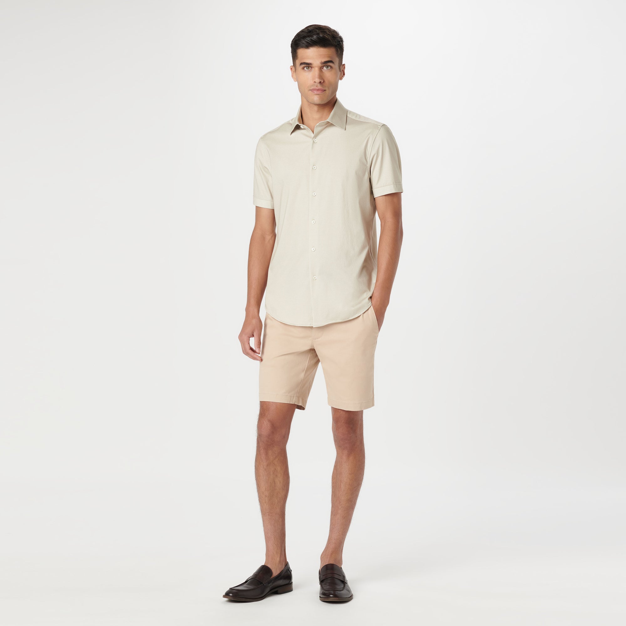 Miles Pin Dot OoohCotton Short Sleeve Shirt