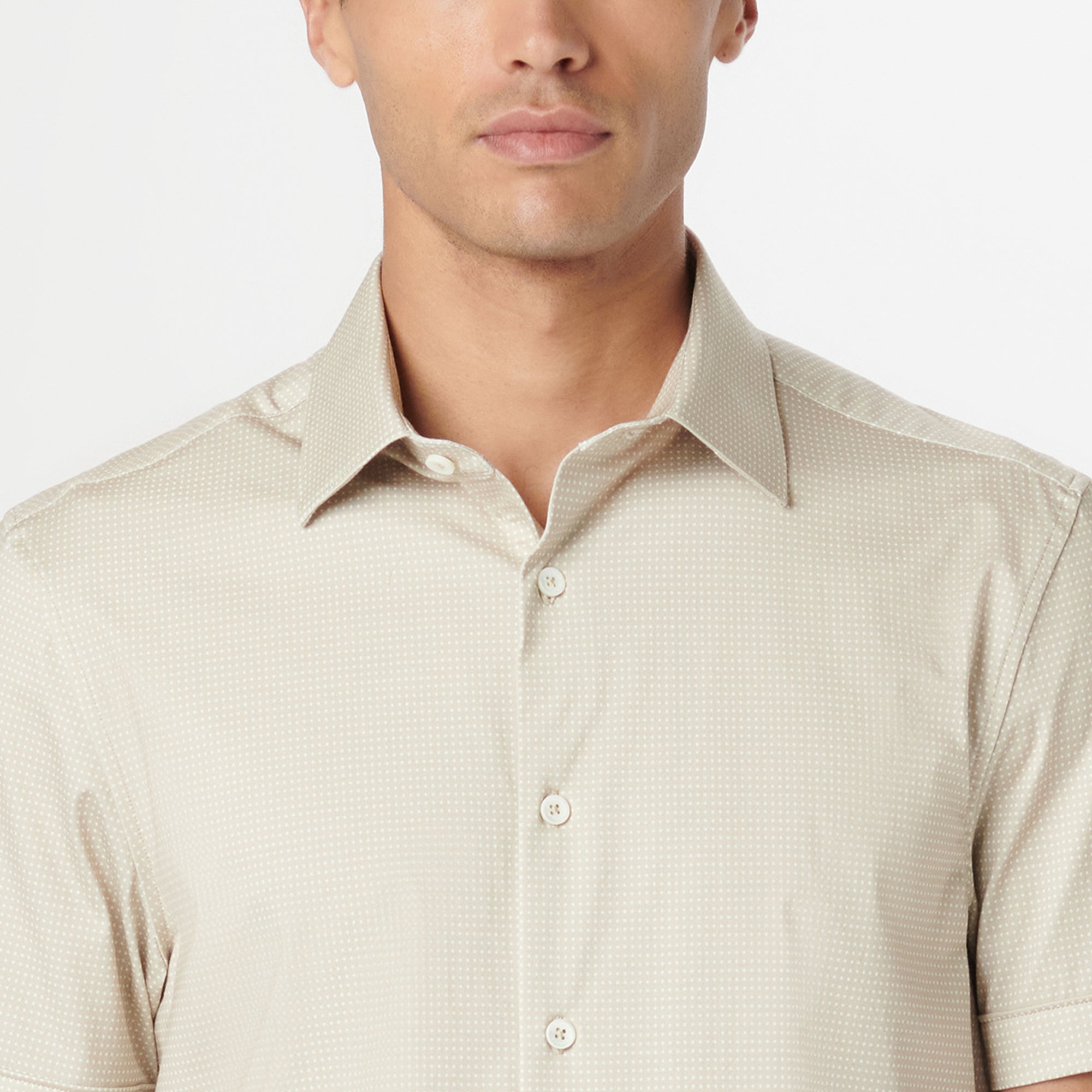 Miles Pin Dot OoohCotton Short Sleeve Shirt