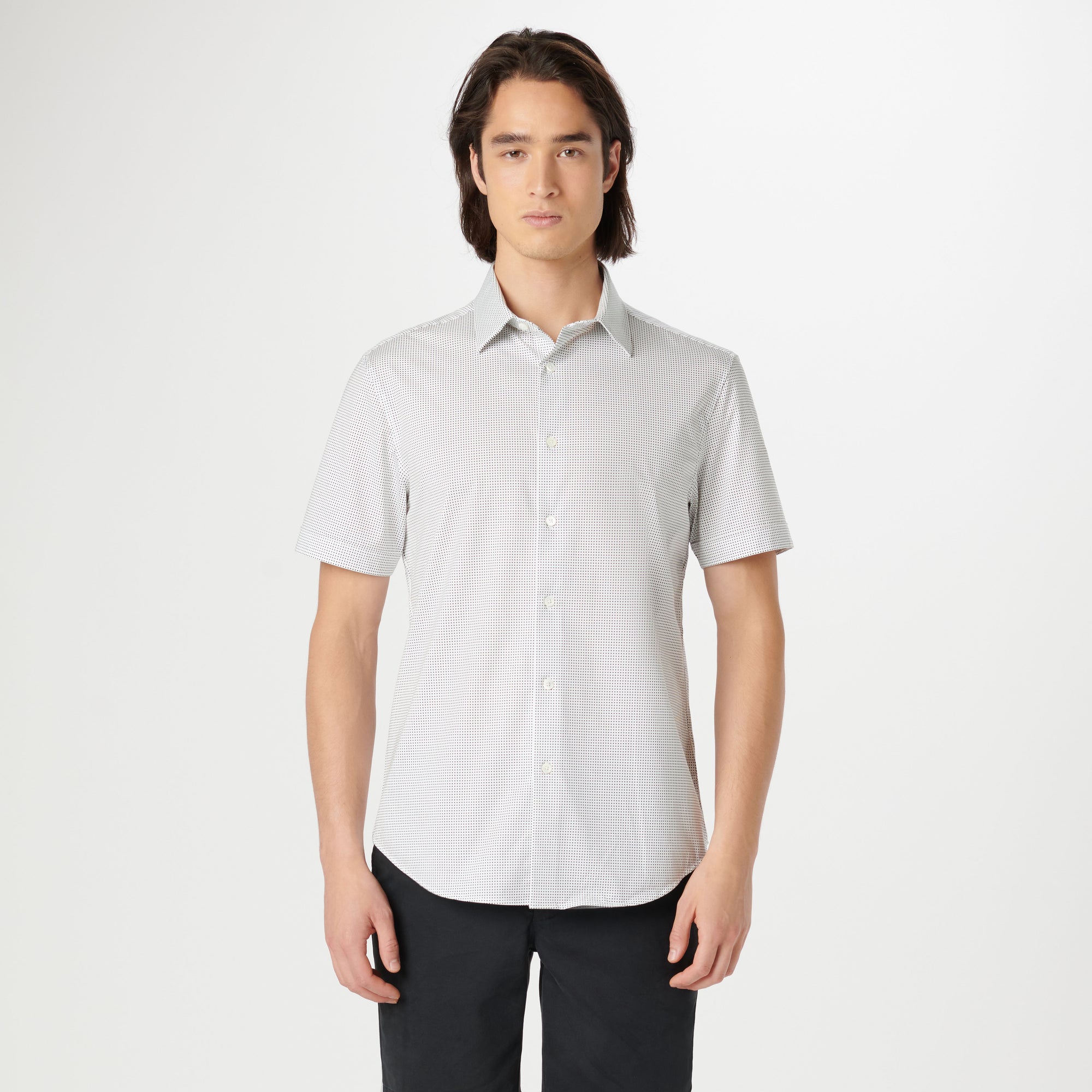 Miles Pin Dot OoohCotton Short Sleeve Shirt