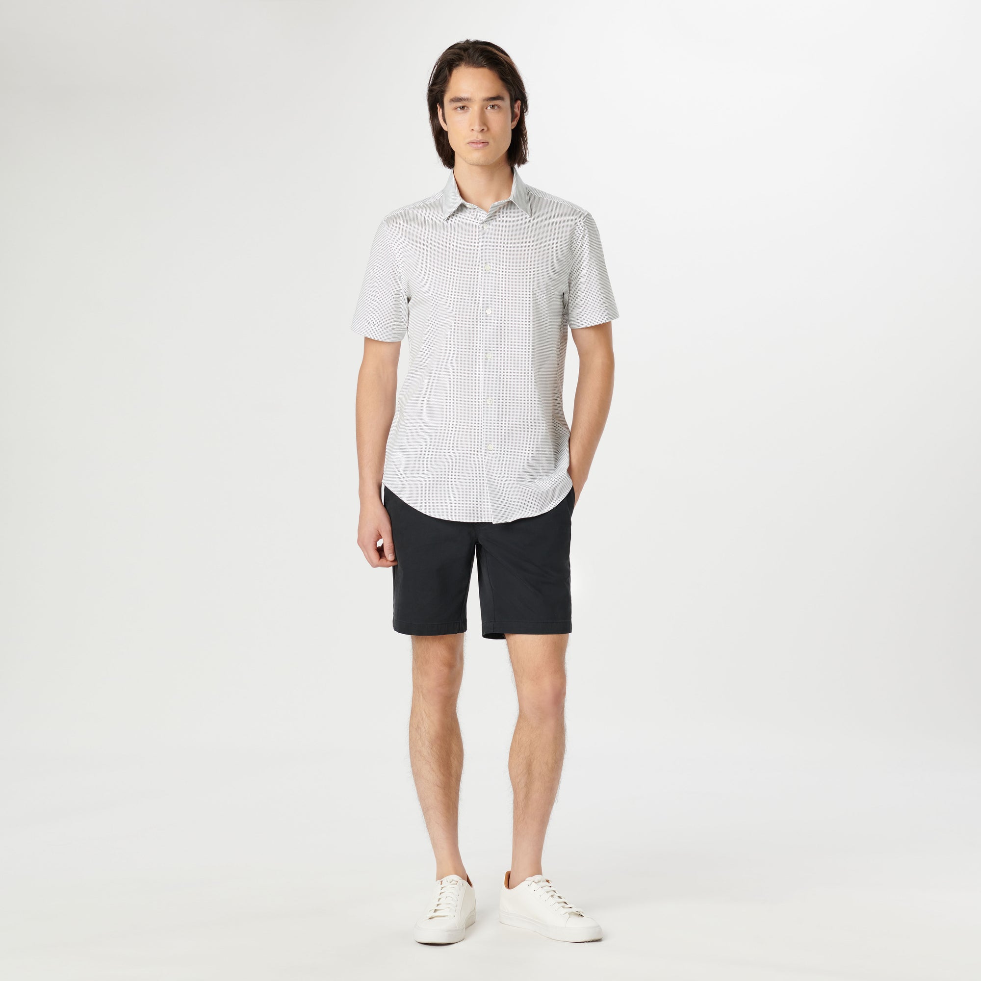 Miles Pin Dot OoohCotton Short Sleeve Shirt