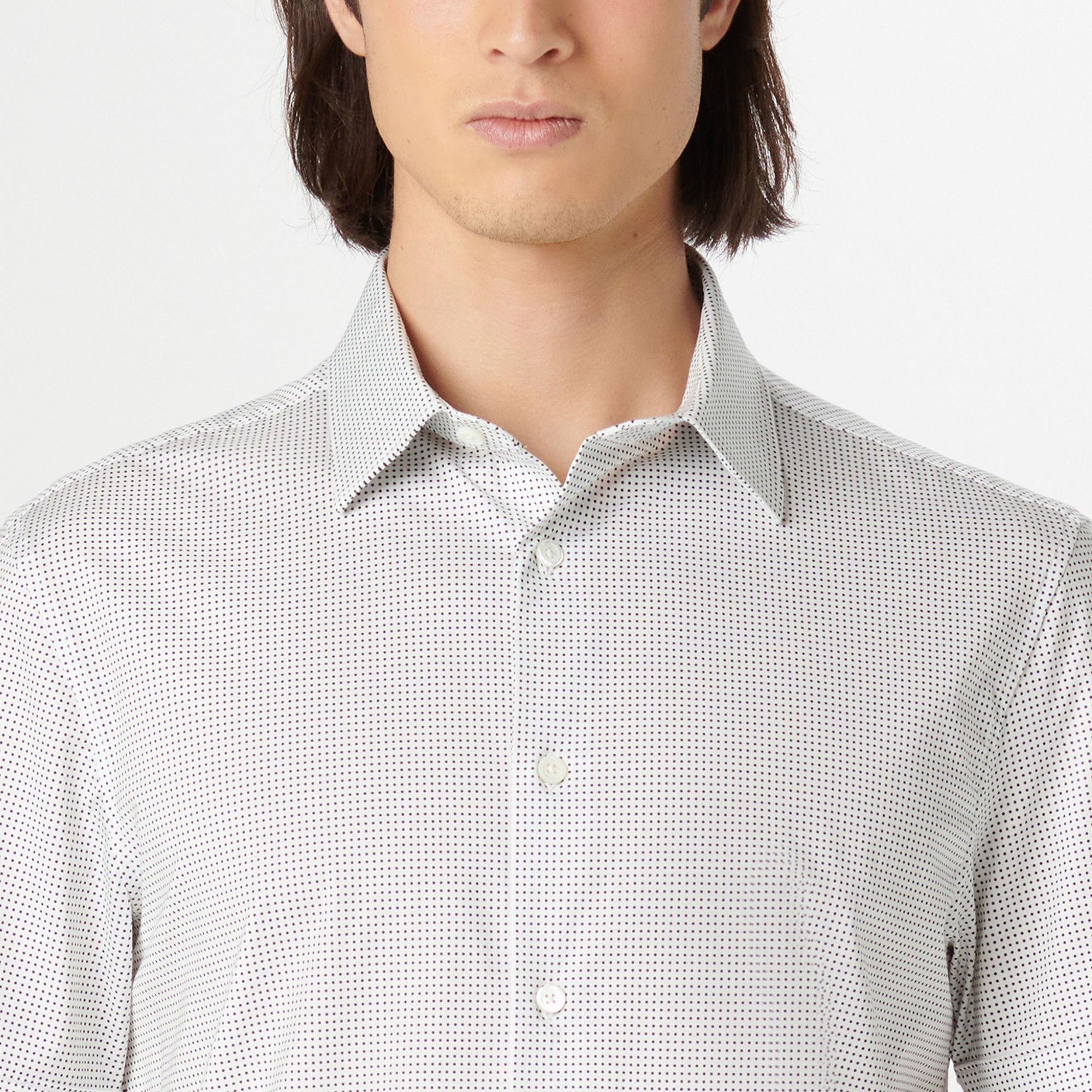 Miles Pin Dot OoohCotton Short Sleeve Shirt