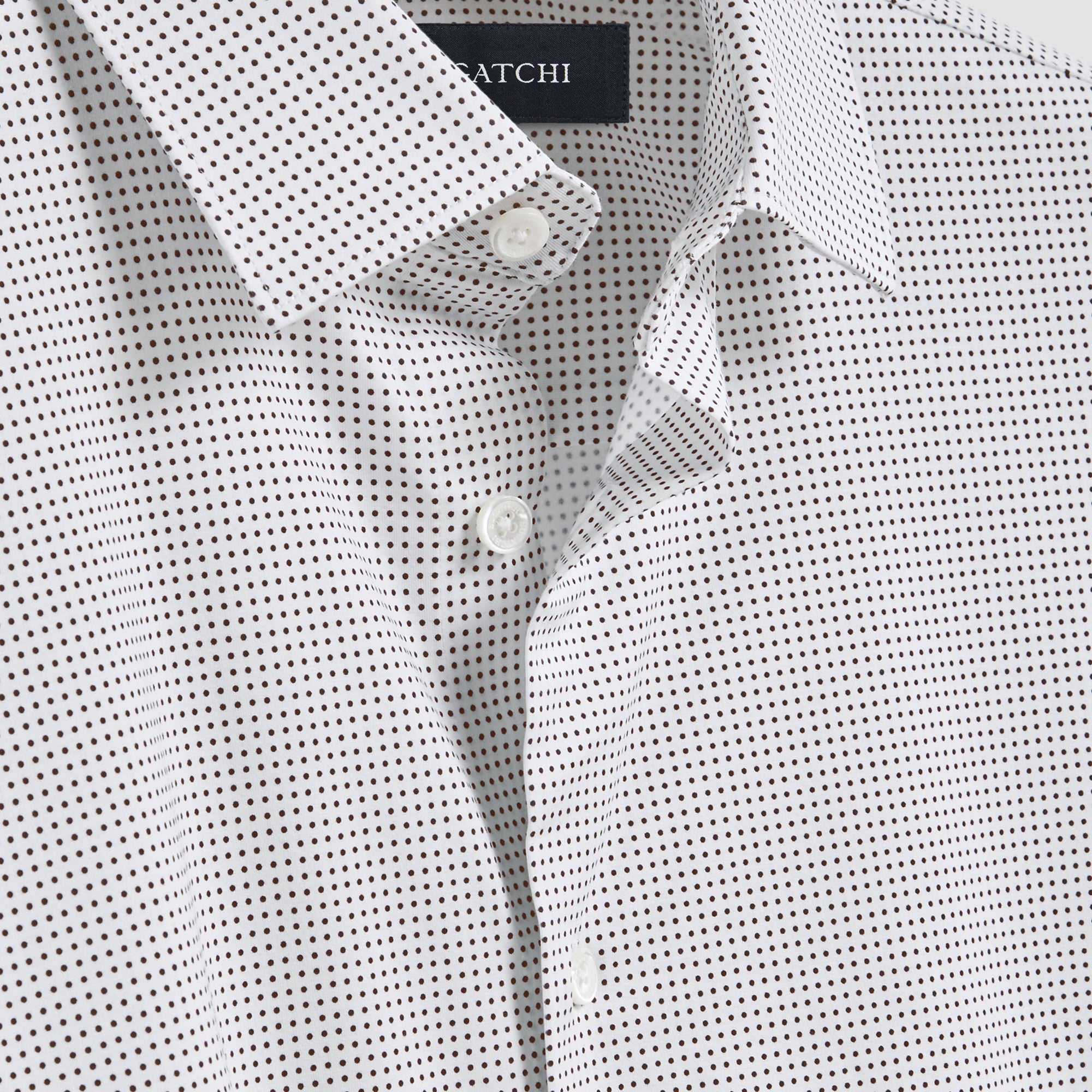 Miles Pin Dot OoohCotton Short Sleeve Shirt