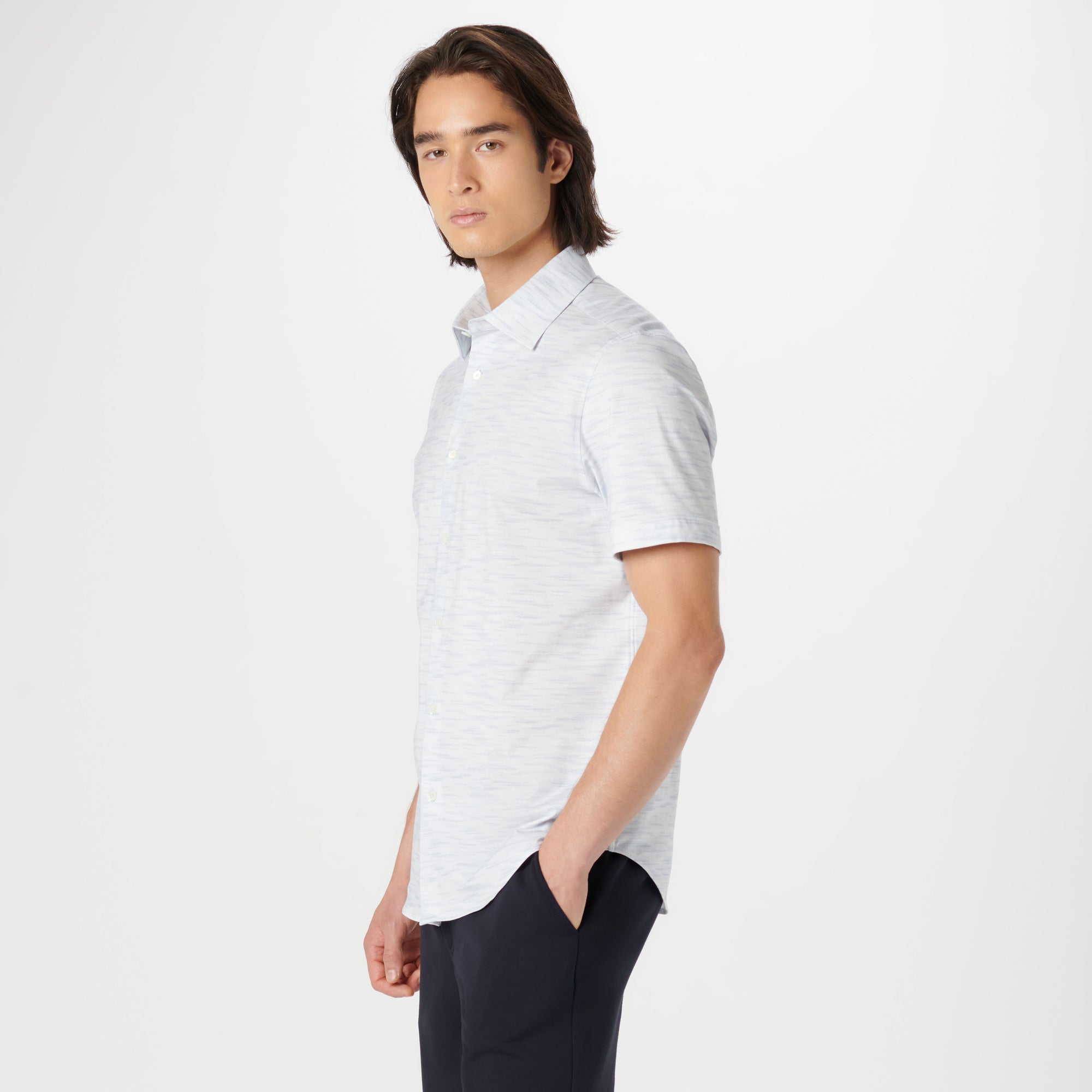 Miles Stitch Print OoohCotton Short Sleeve Shirt