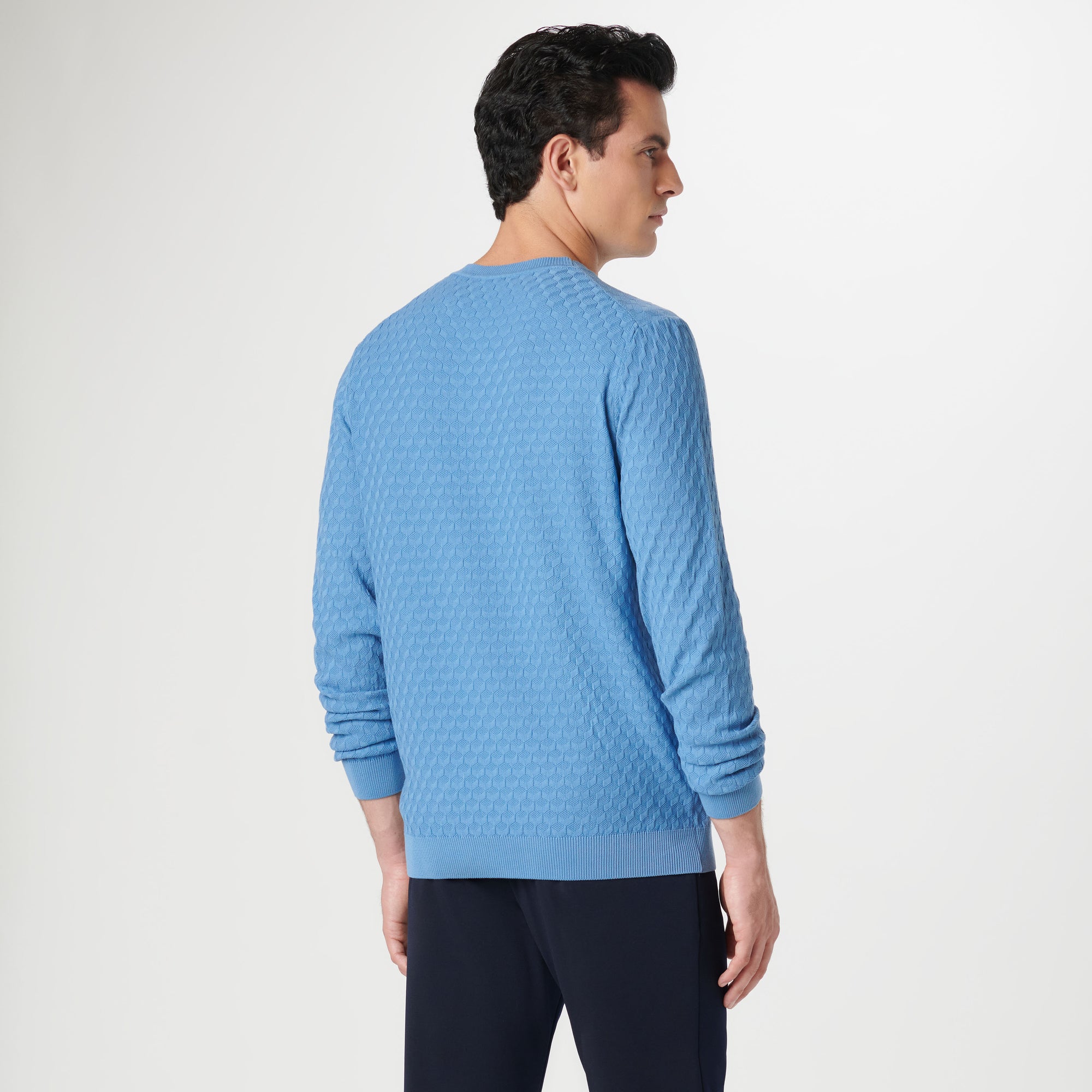 Mixed Stitch Crew Neck Sweater