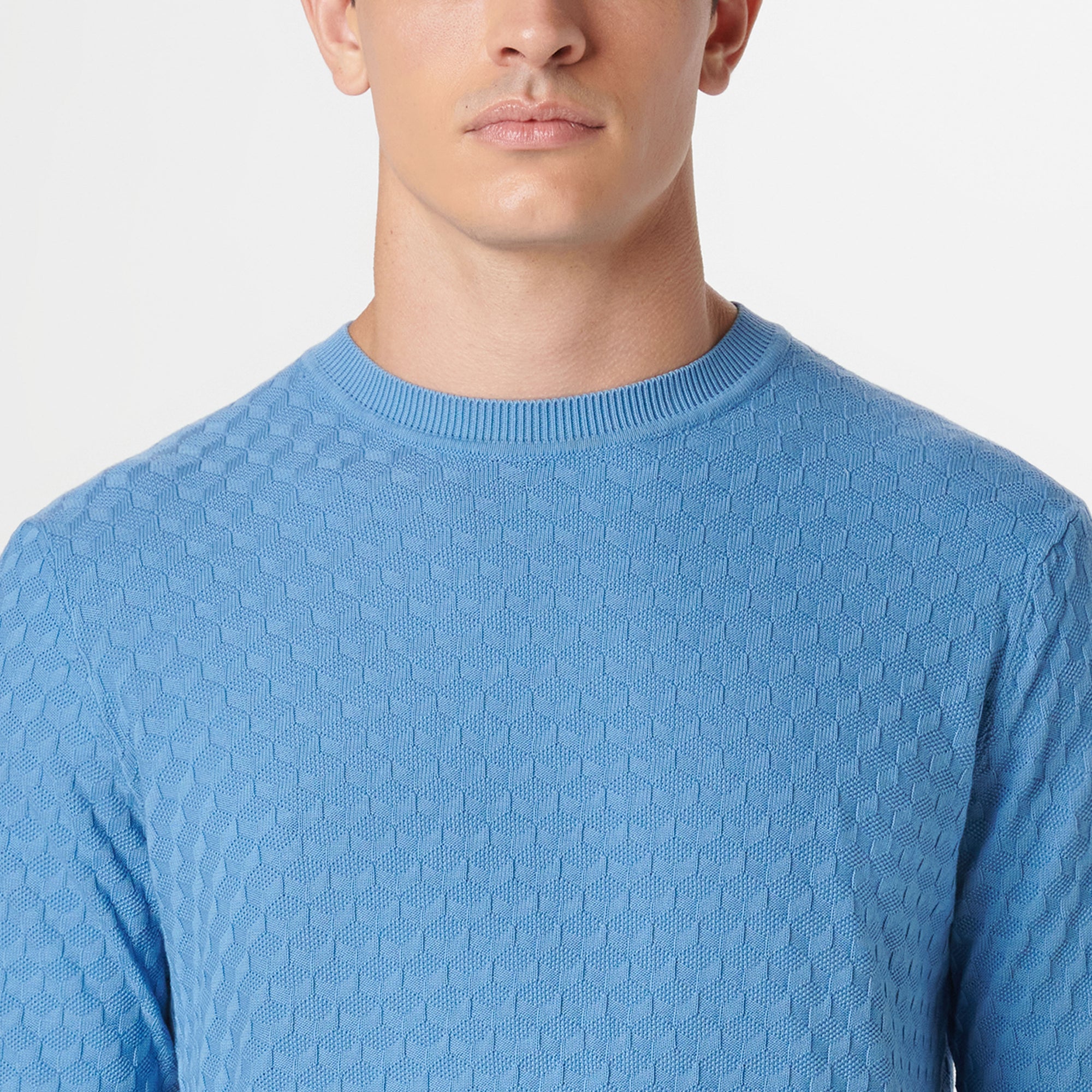 Mixed Stitch Crew Neck Sweater