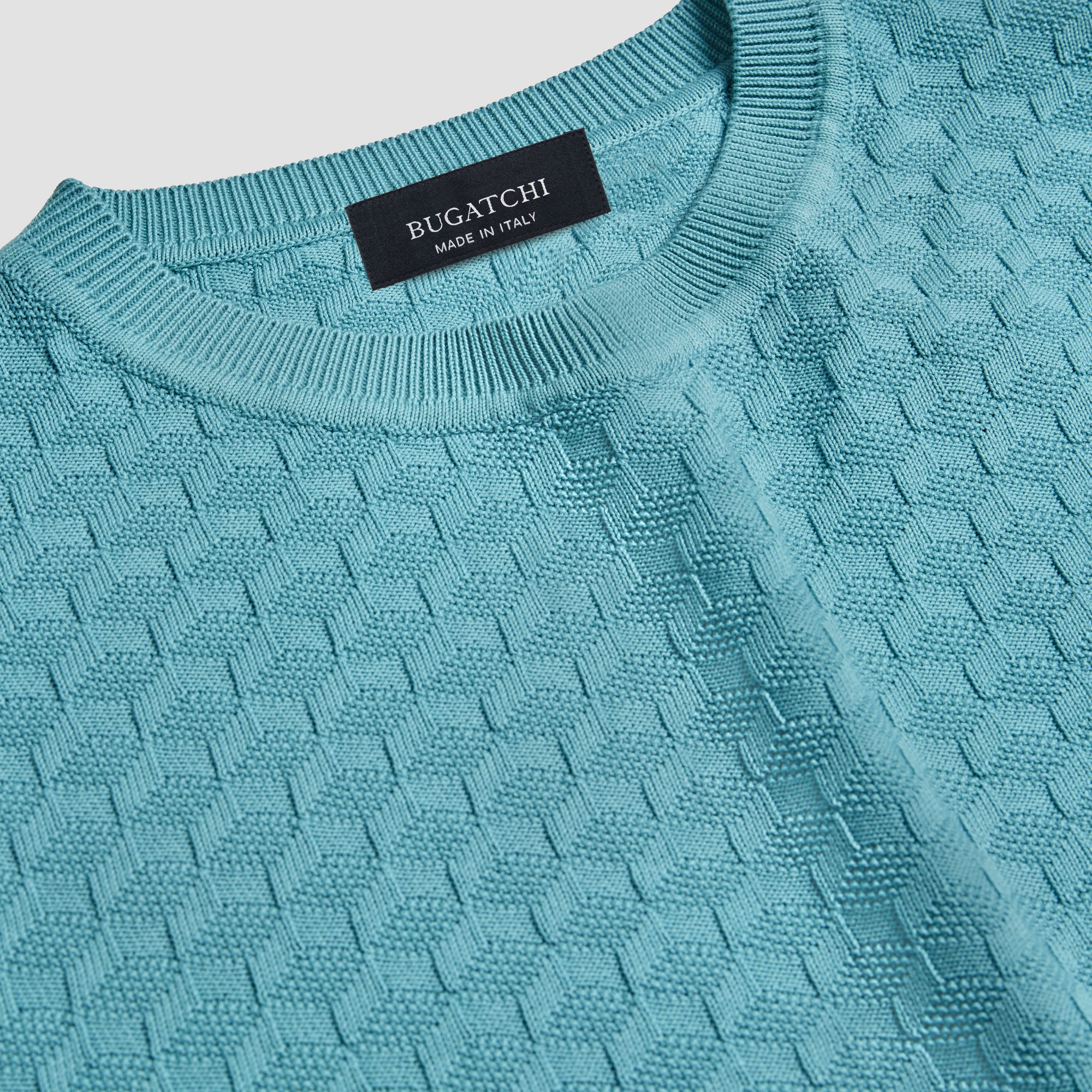 Mixed Stitch Crew Neck Sweater