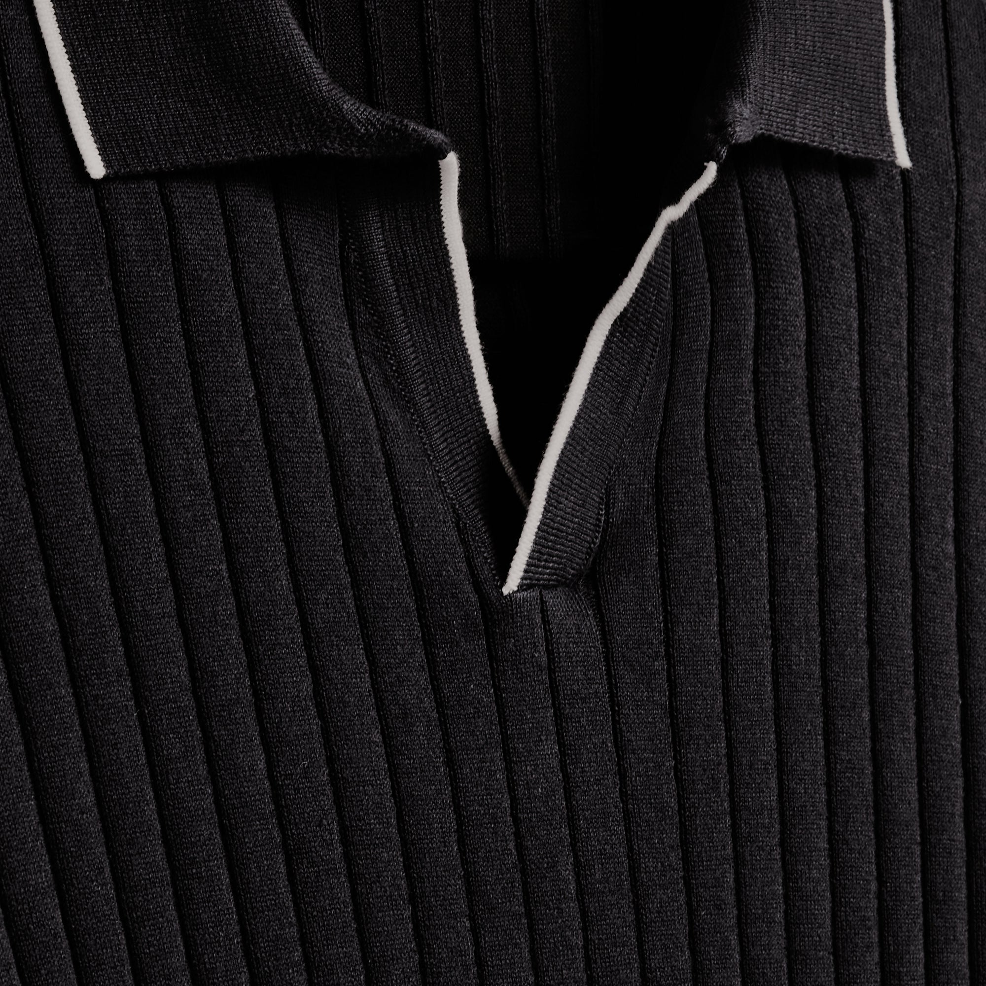 Rib Stitch Short Sleeve Johnny Sweater