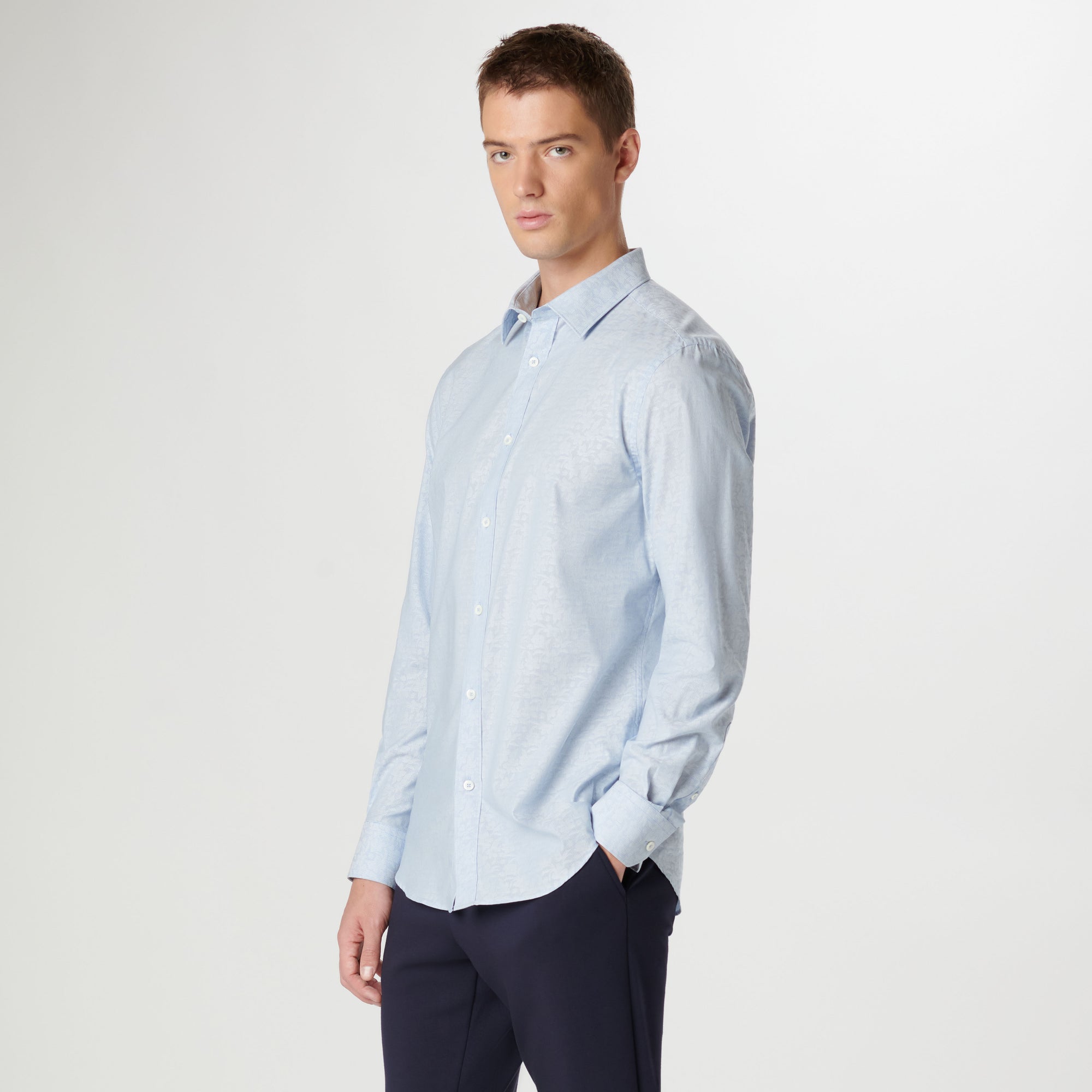 Julian Pin Stripe Floral Shirt