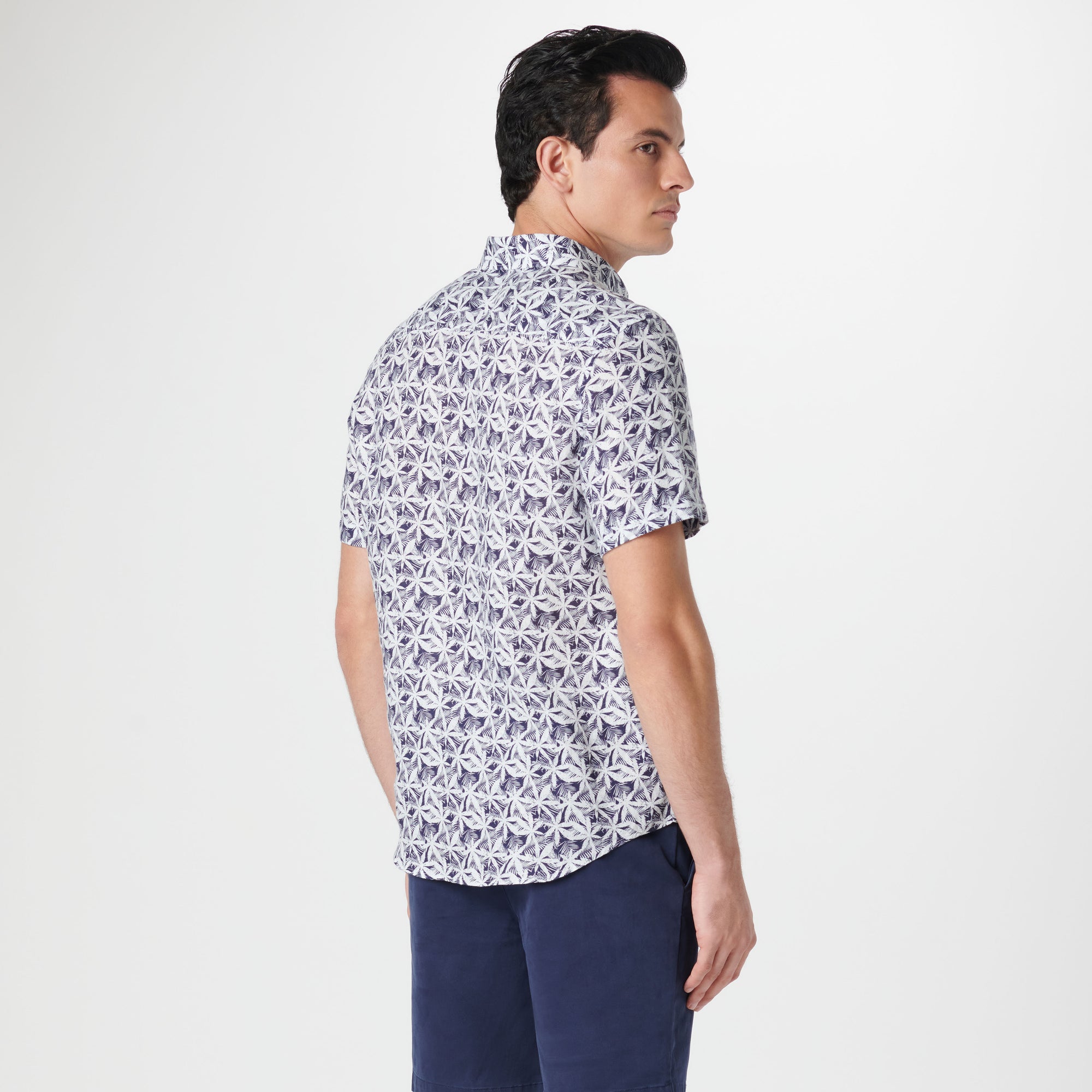 Orson Leaf Print Short Sleeve Shirt