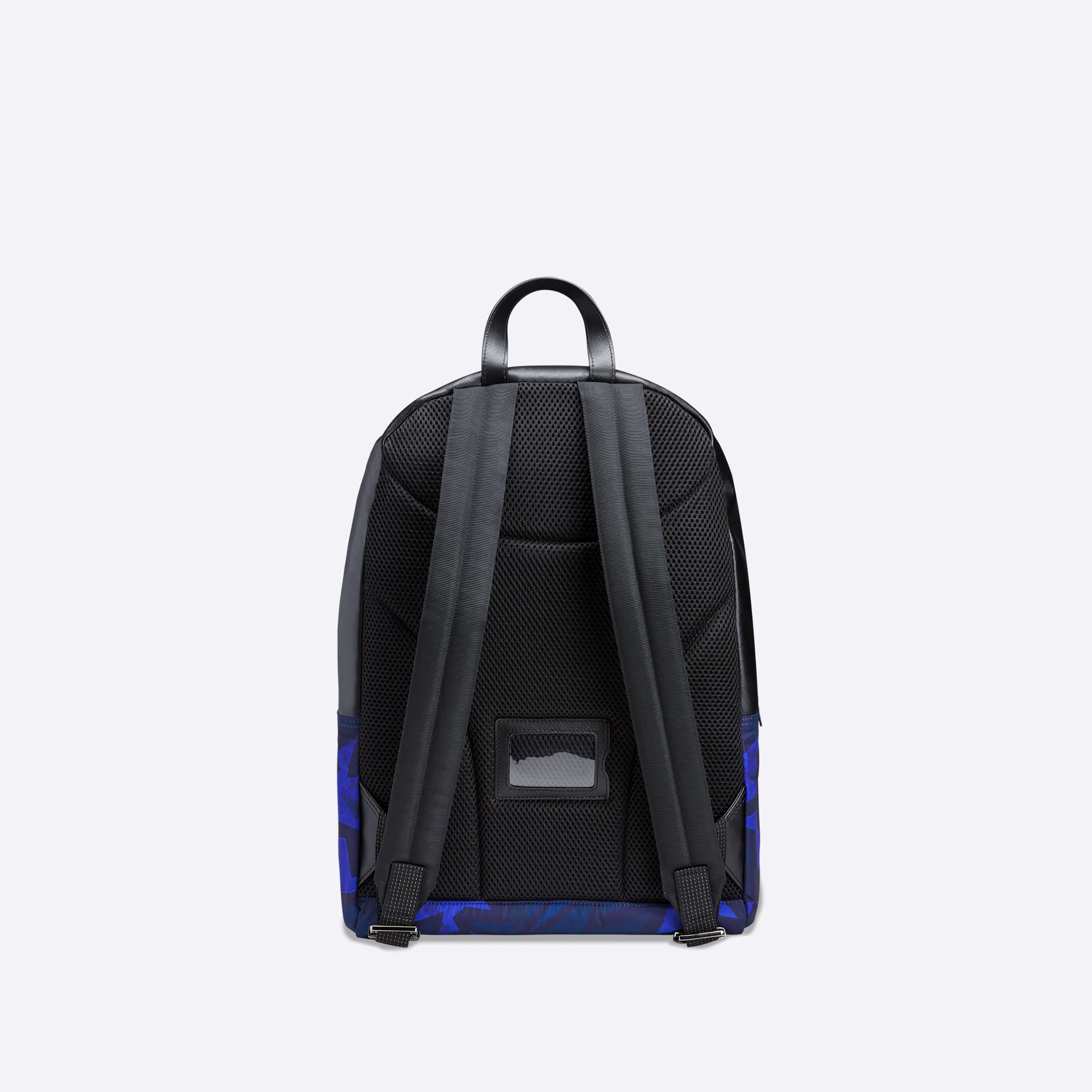 bugatchi leather backpack Geometric Nylon Backpack with Leather Trim – BUGATCHI