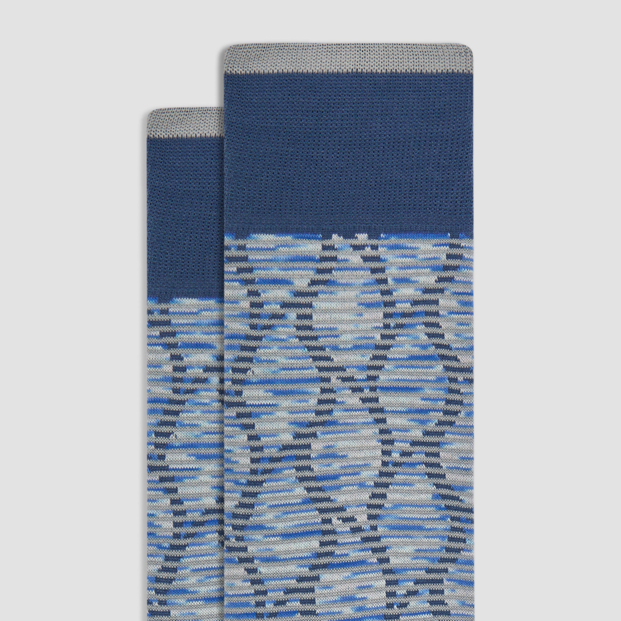 Ogee Striped Mid-Calf Socks