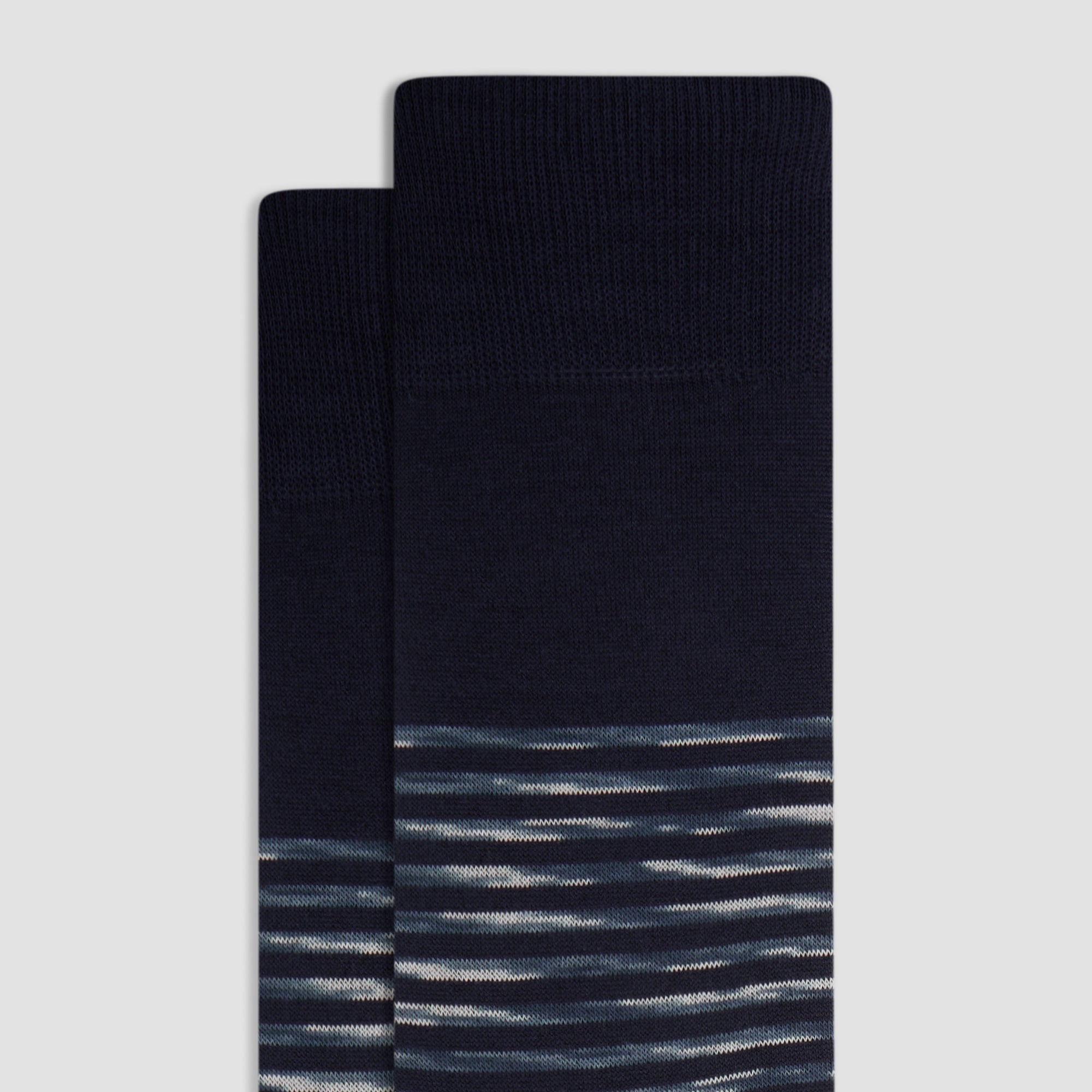 Shadow Striped Mid-Calf Socks