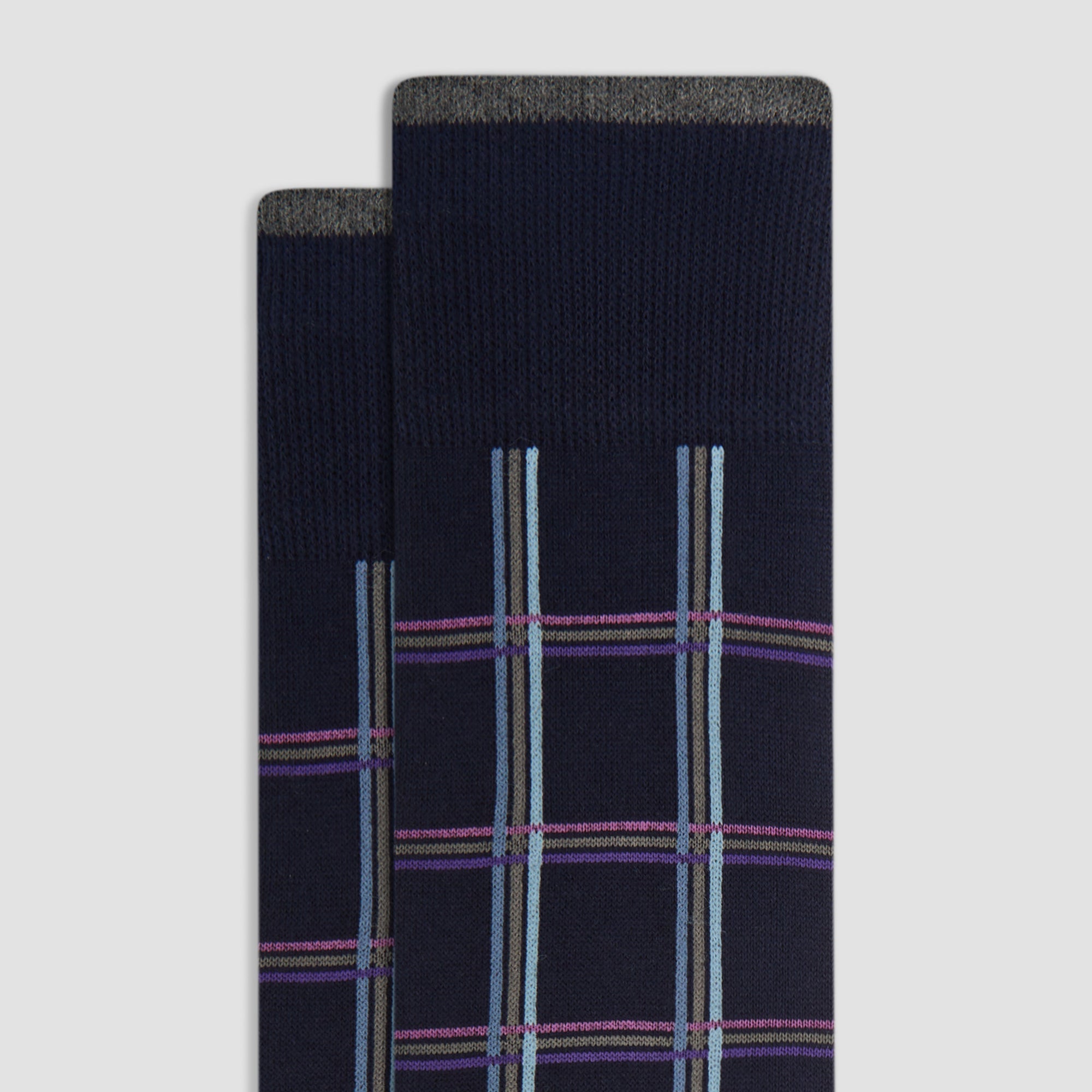 Checkered Cashmere Mid-Calf Socks